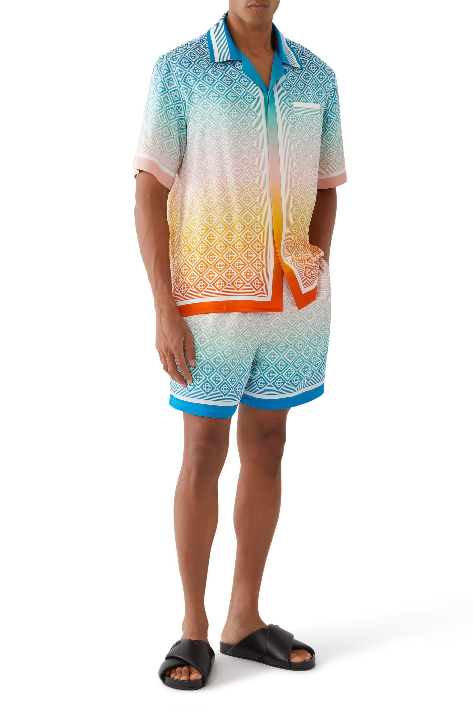 Cuban Collar Short Sleeve Shirt