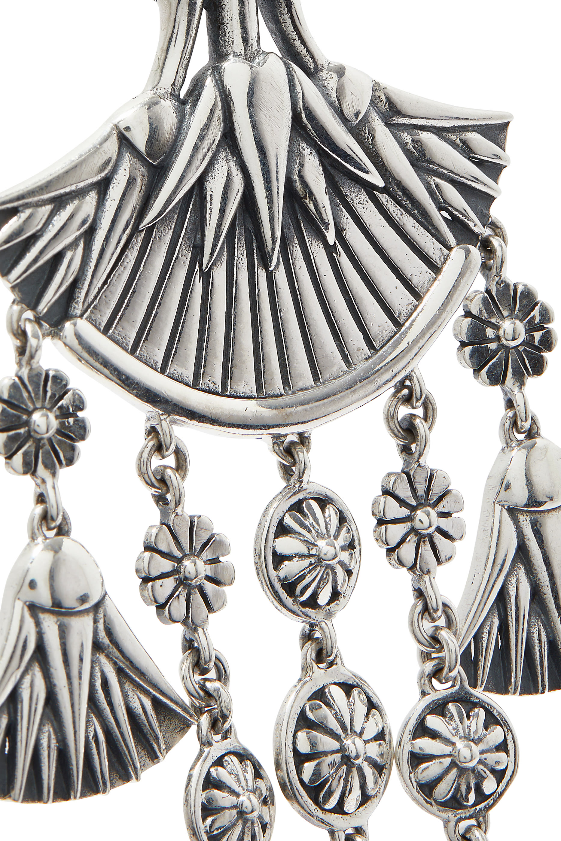 Ancient Egypt Statement Earrings, Sterling Silver