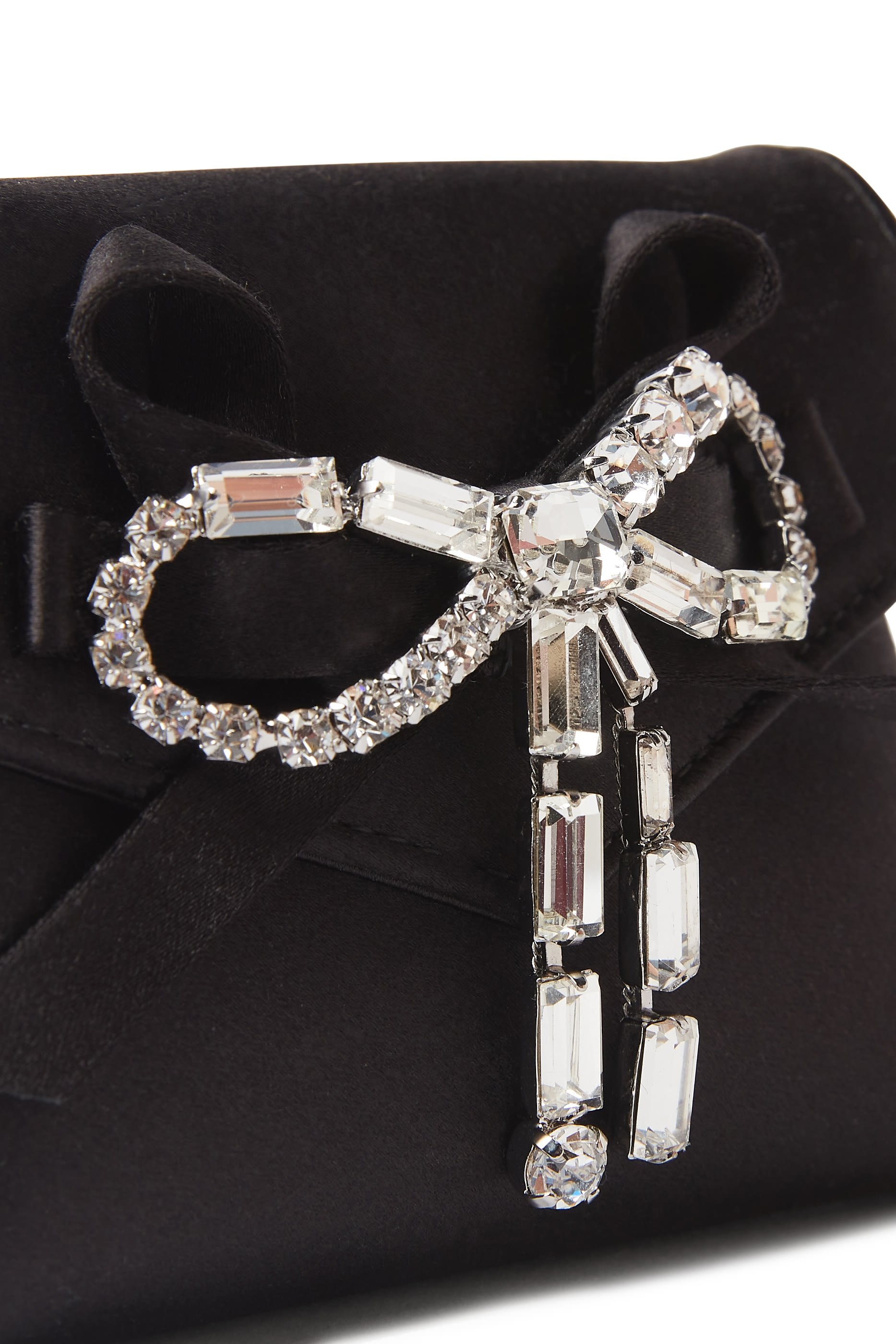 Satin Cardholder with Crystal Bow