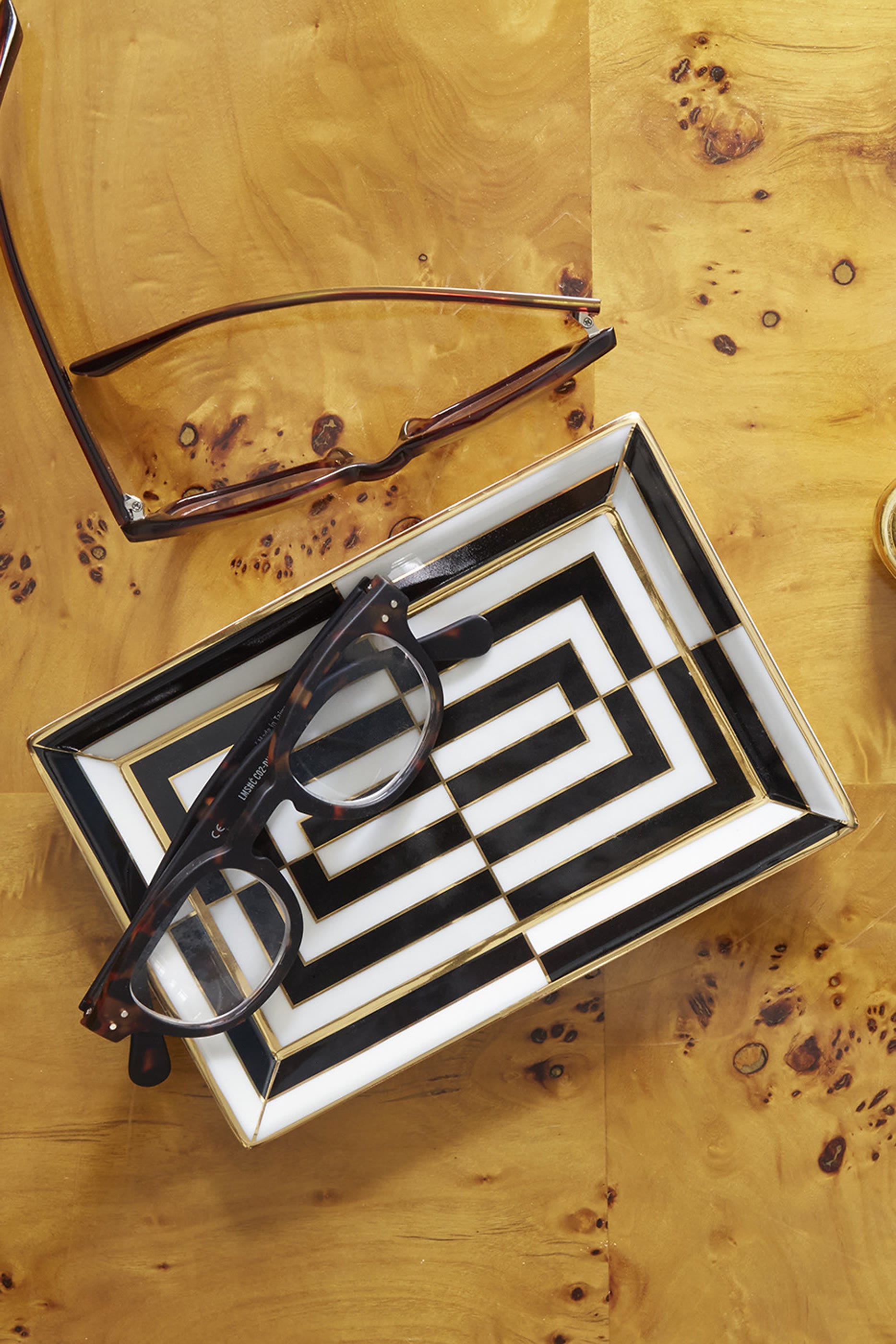 Op Art Rectangle Tray