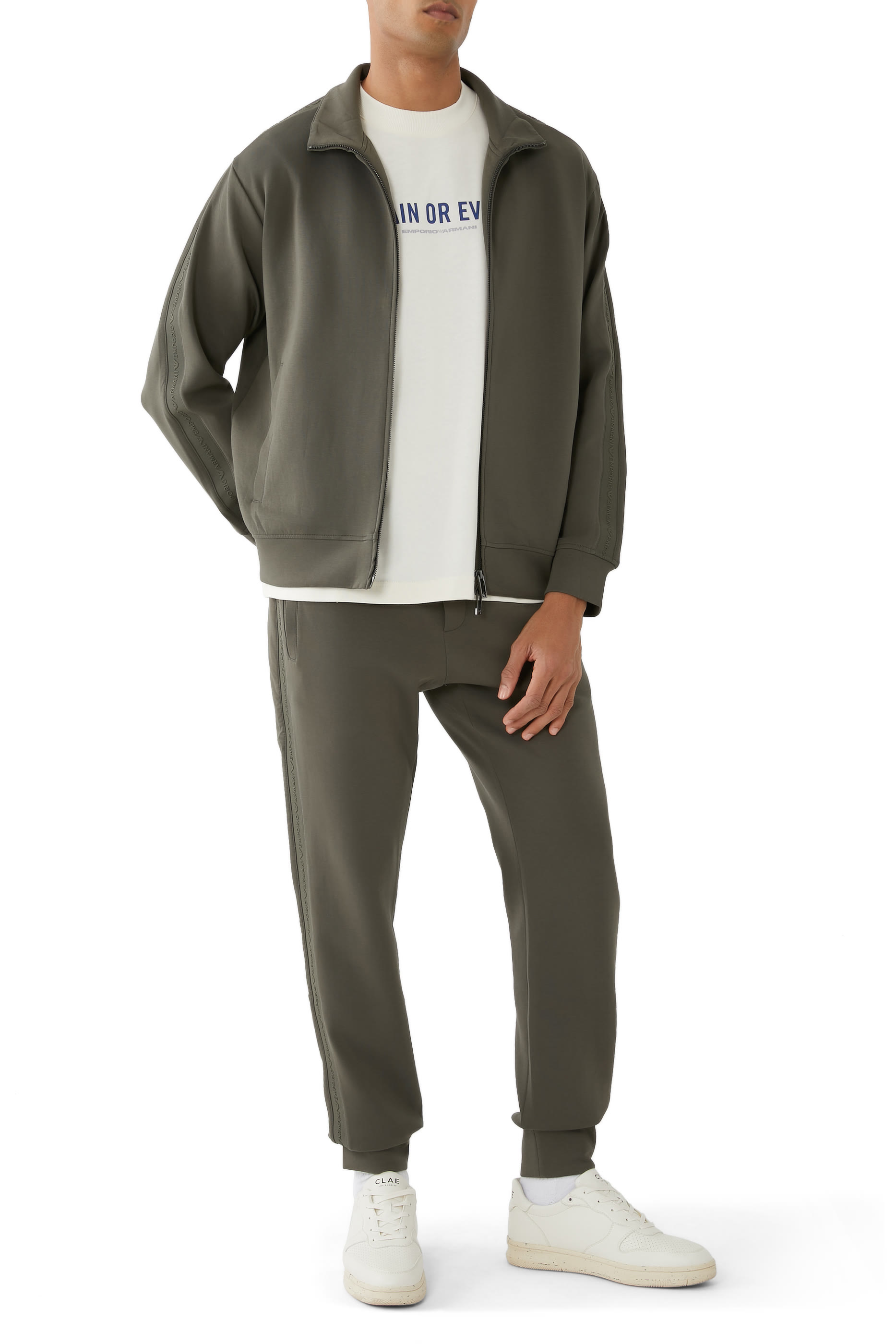 Jersey Zip-Up Sweatshirt