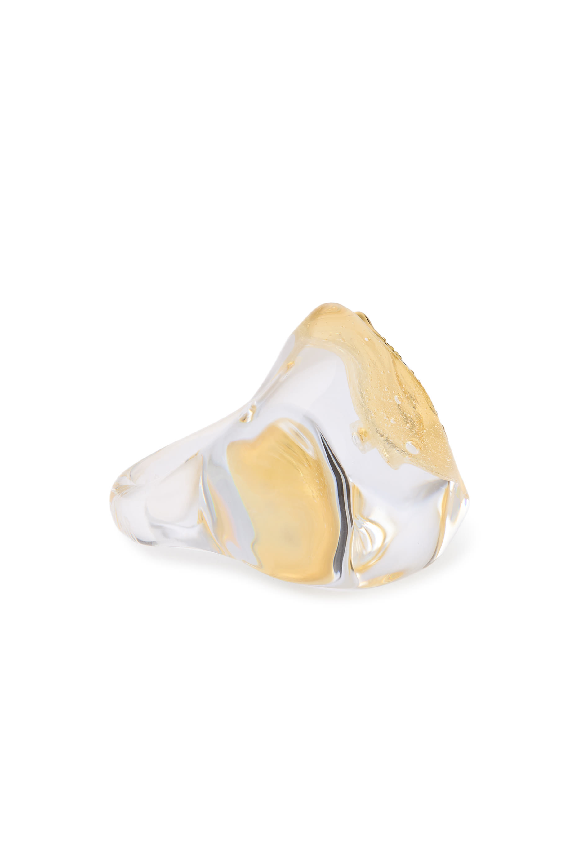 Liquid Lucite Crystal Pav&eacute; Geode Ring