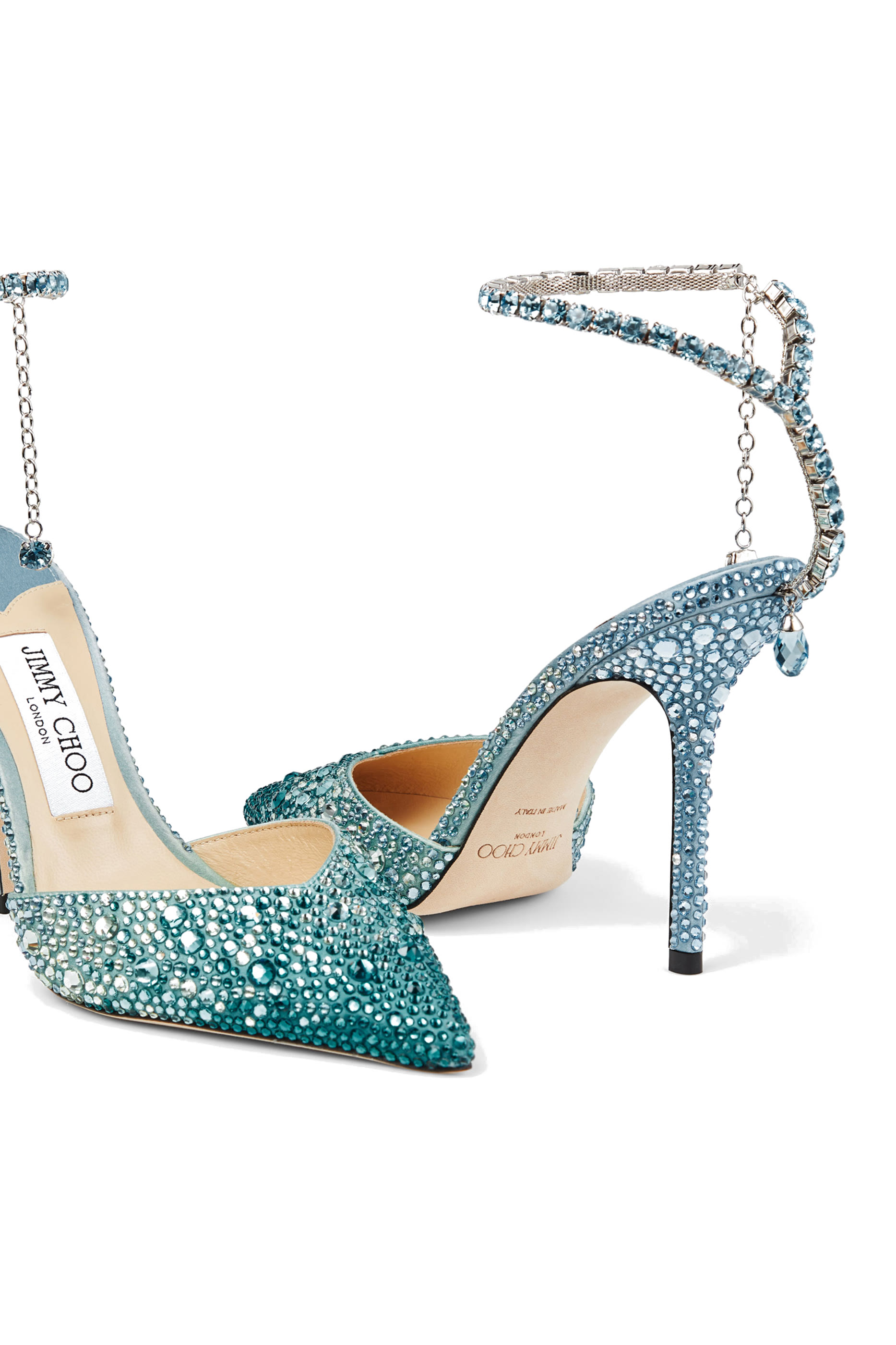 Saeda 100 Crystal-Embellished Pumps