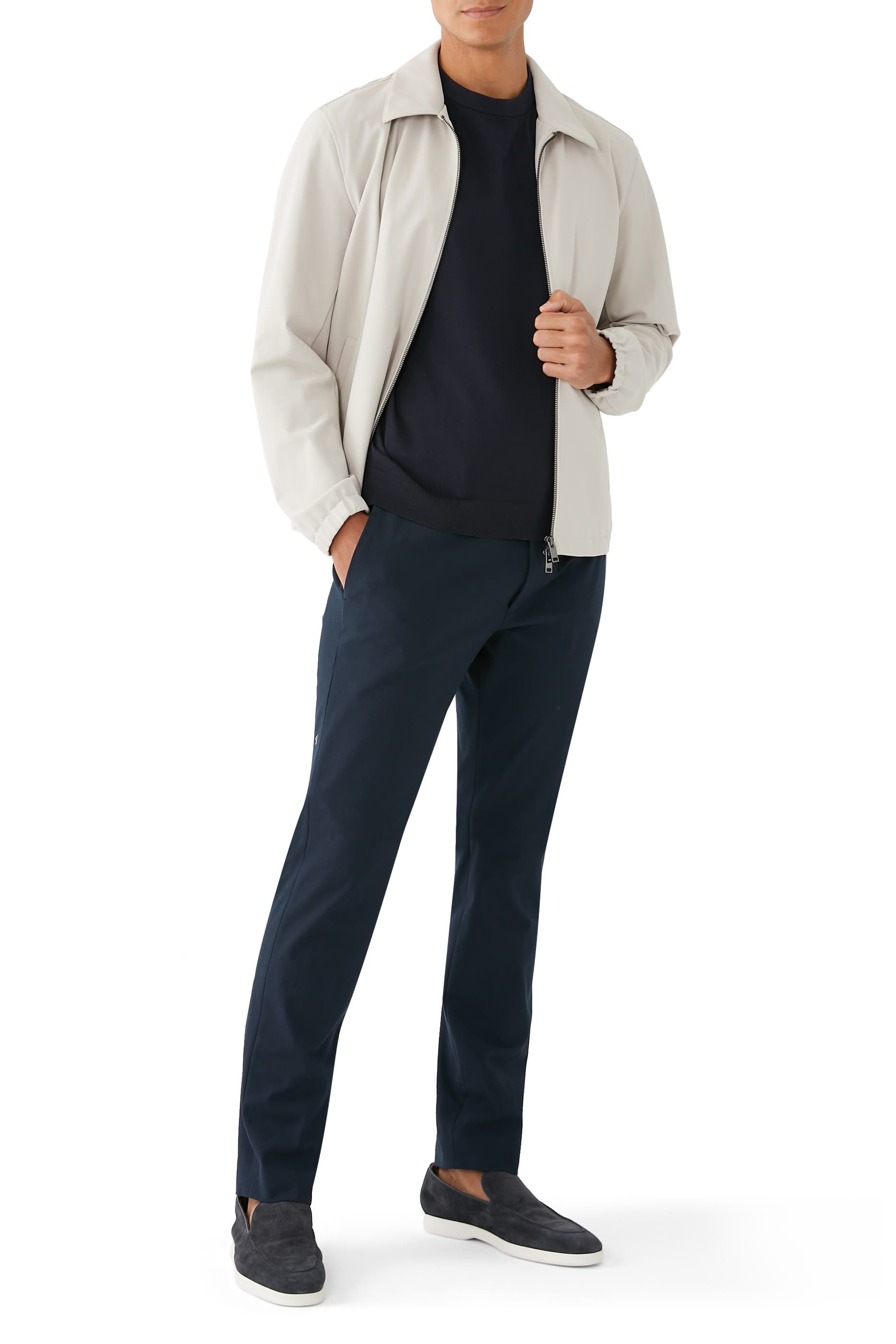 Sarior Short-Sleeve Sweater in Light Bilen