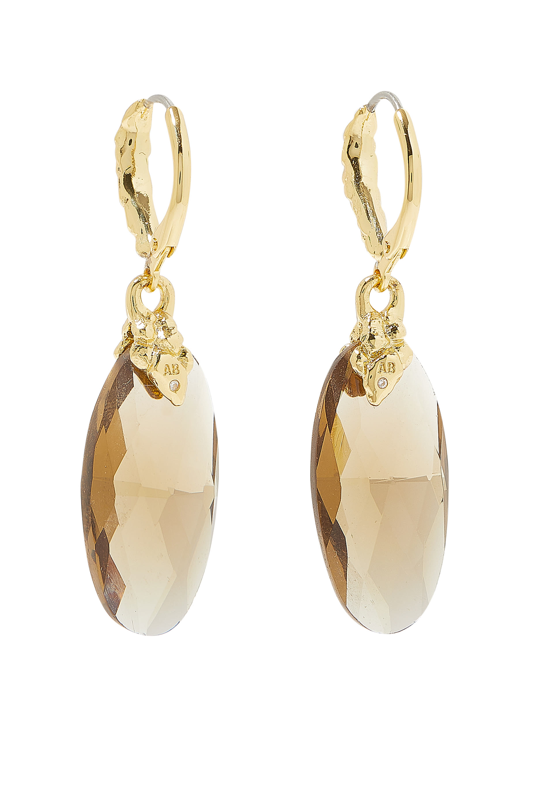 Smoky Quartz Drop Leverback Earrings