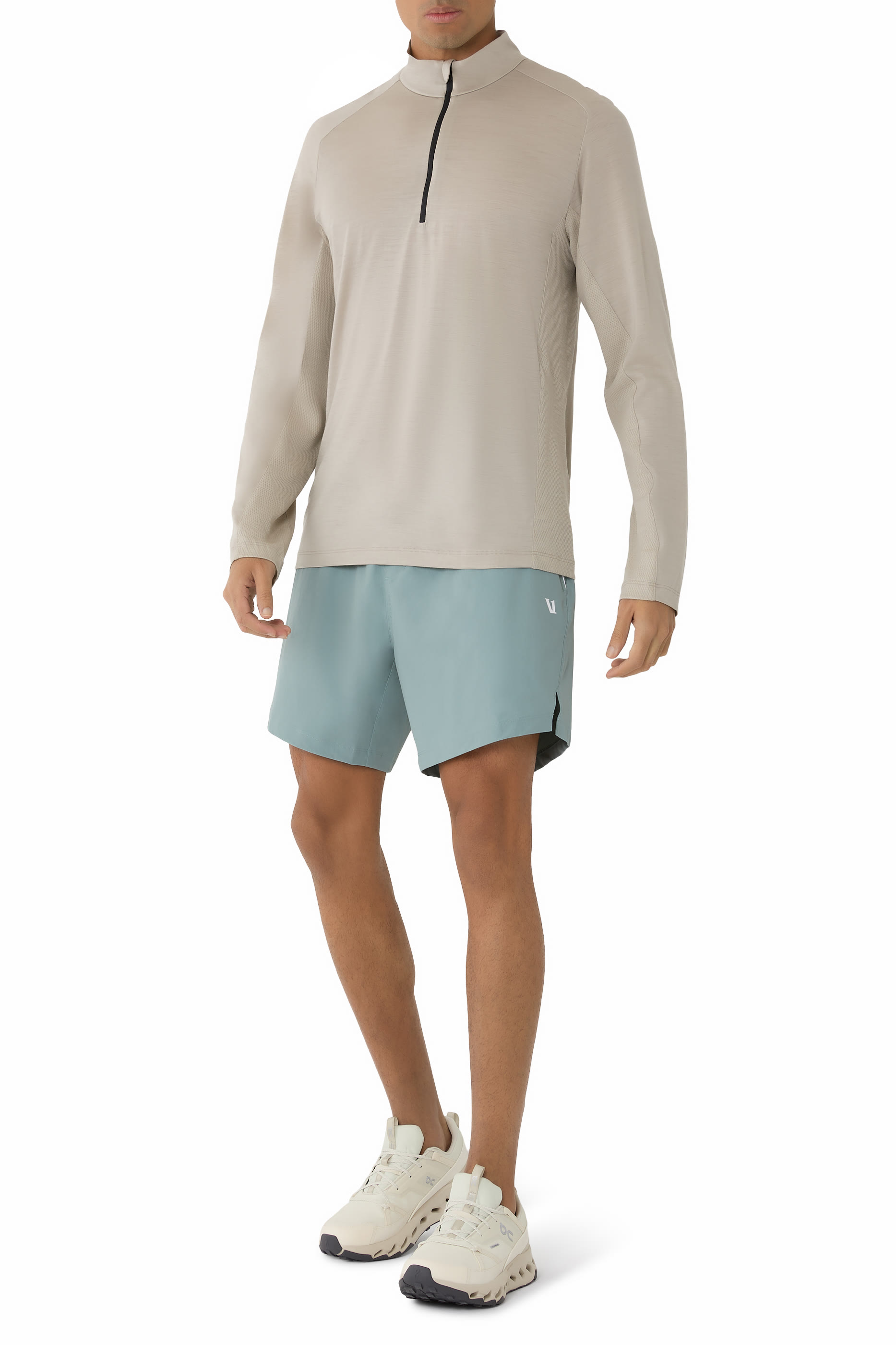 Half-Zip Long Sleeves T-Shirt
