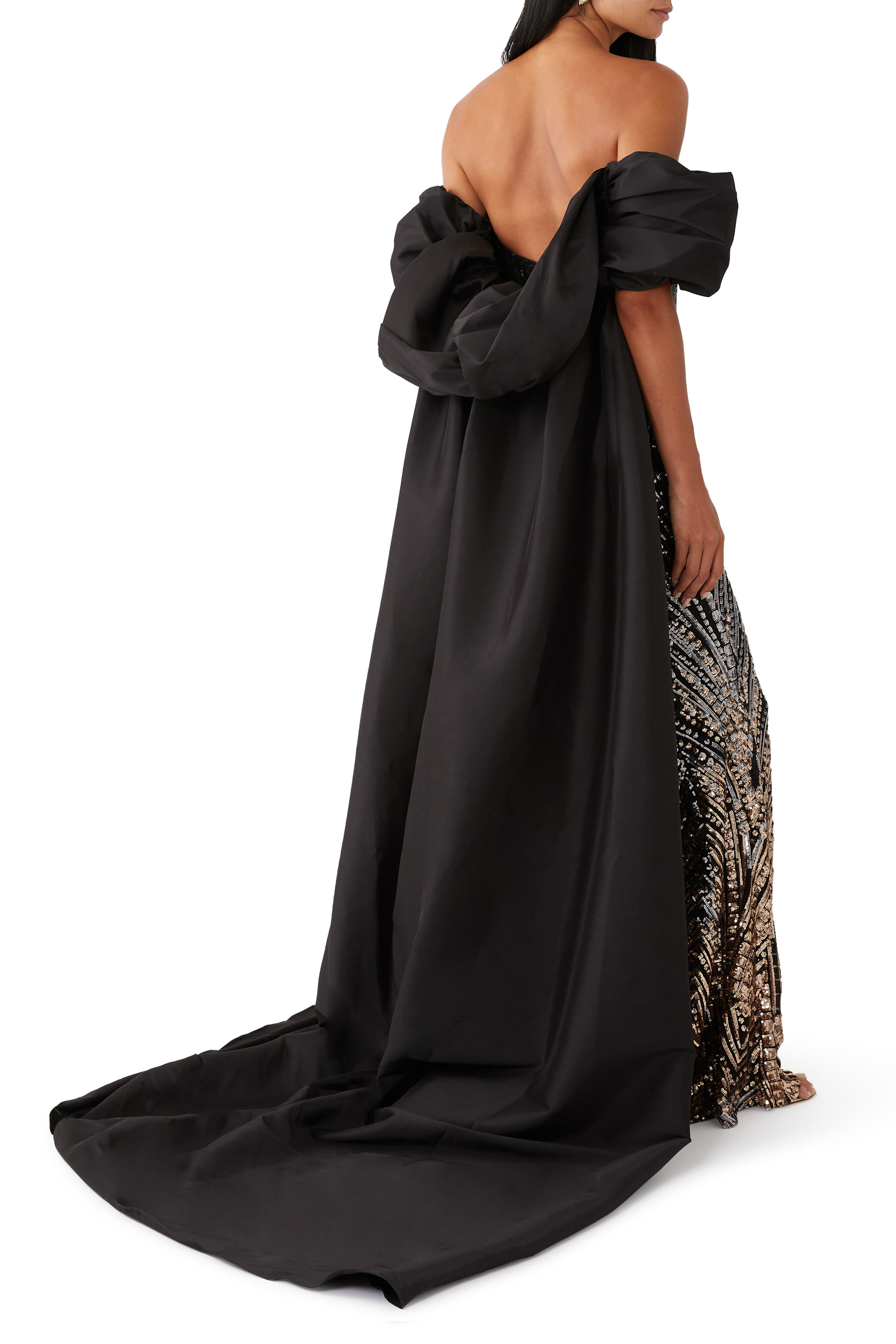 Embellished Strapless Gown