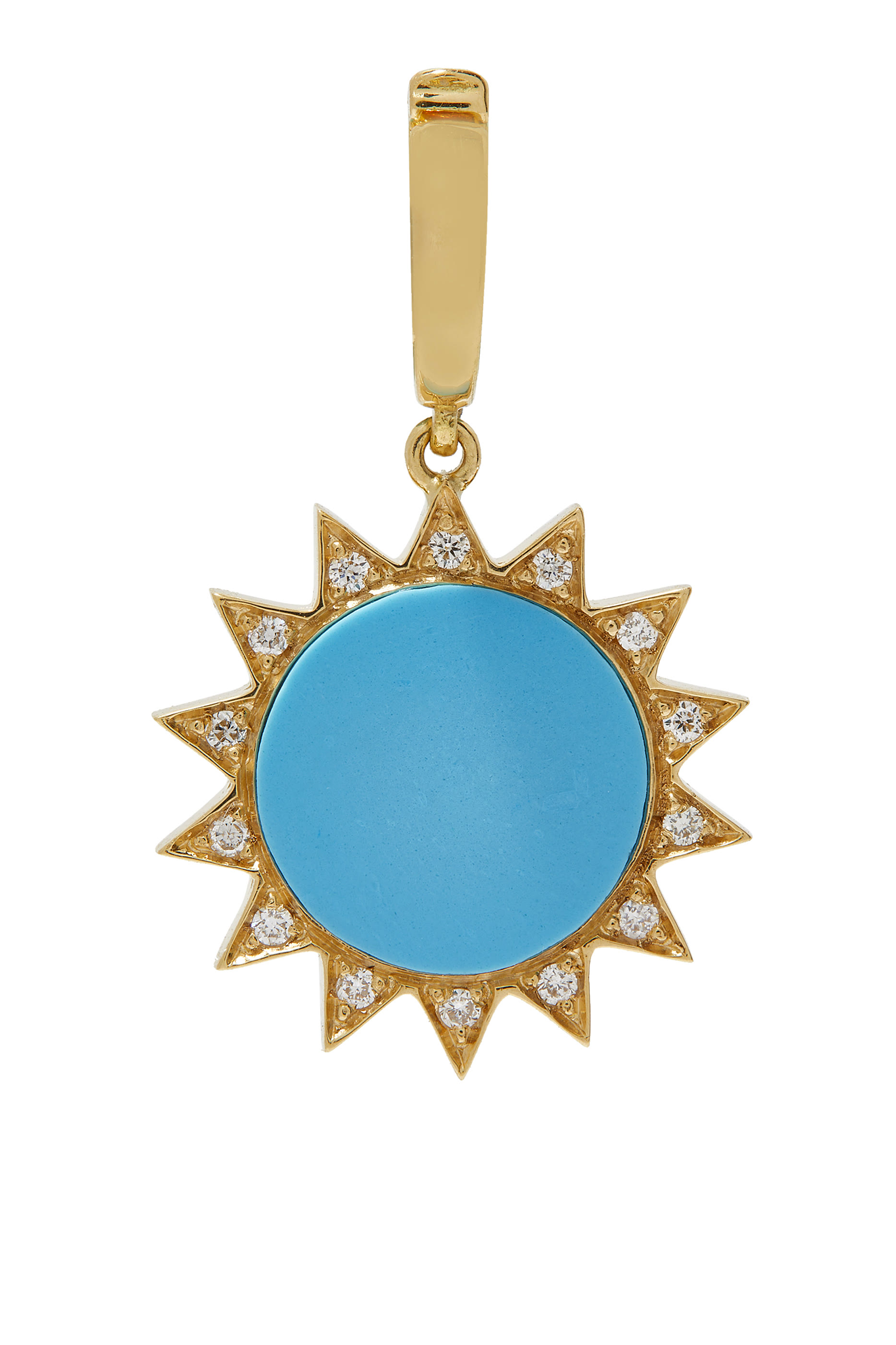 Sunshine Charm Pendant, 18k Yellow Gold & Diamonds