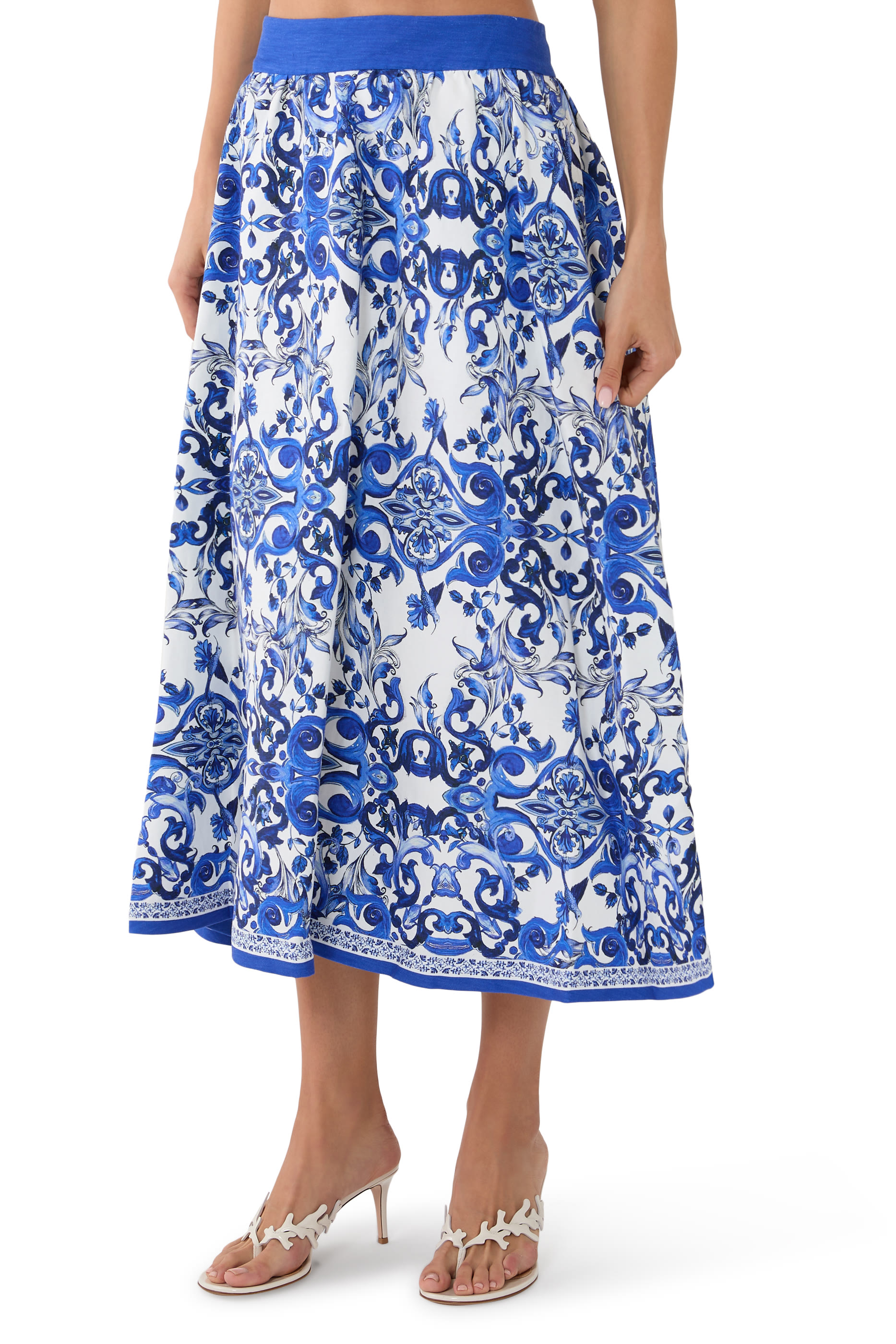 Earla Linen Midi Skirt 