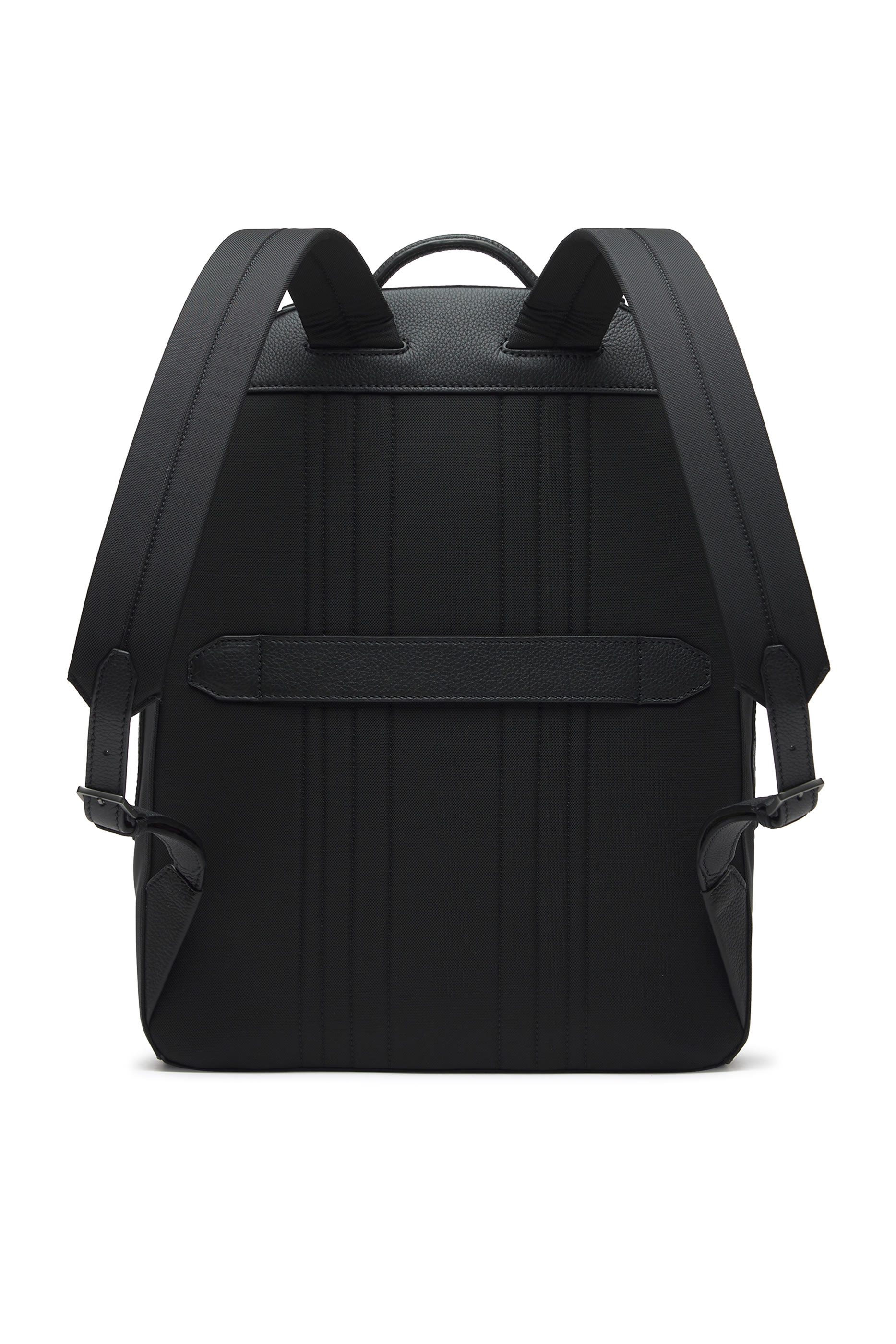 Nylon & Grained Leather Backpack