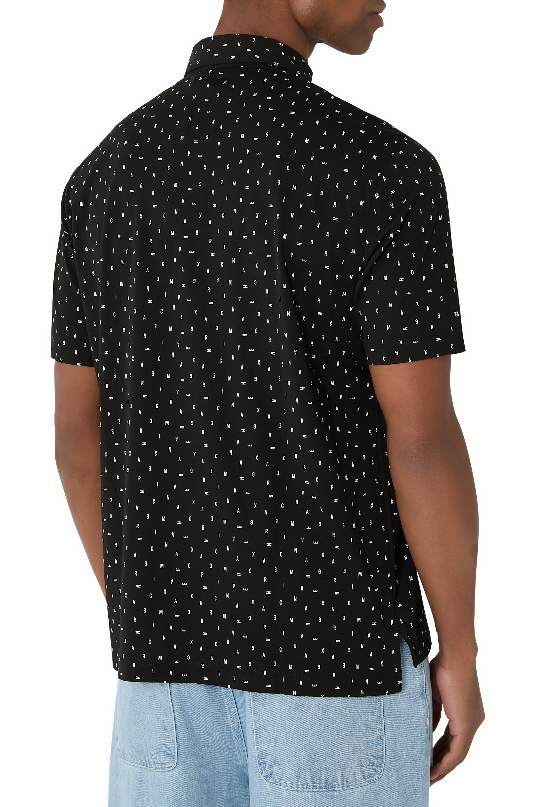 Logo Pattern Polo Shirt