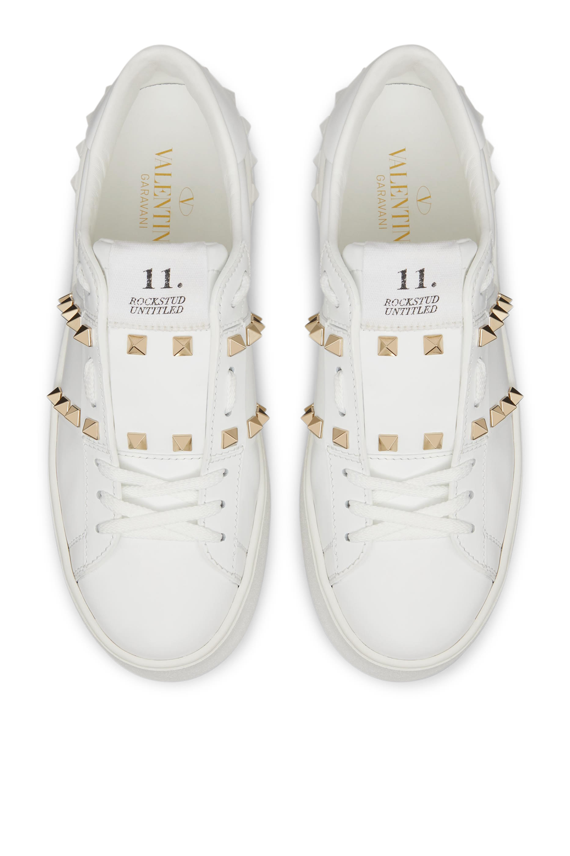 Valentino Garavani Flatform Rockstud 57 Calfskin Untitled Sneakers