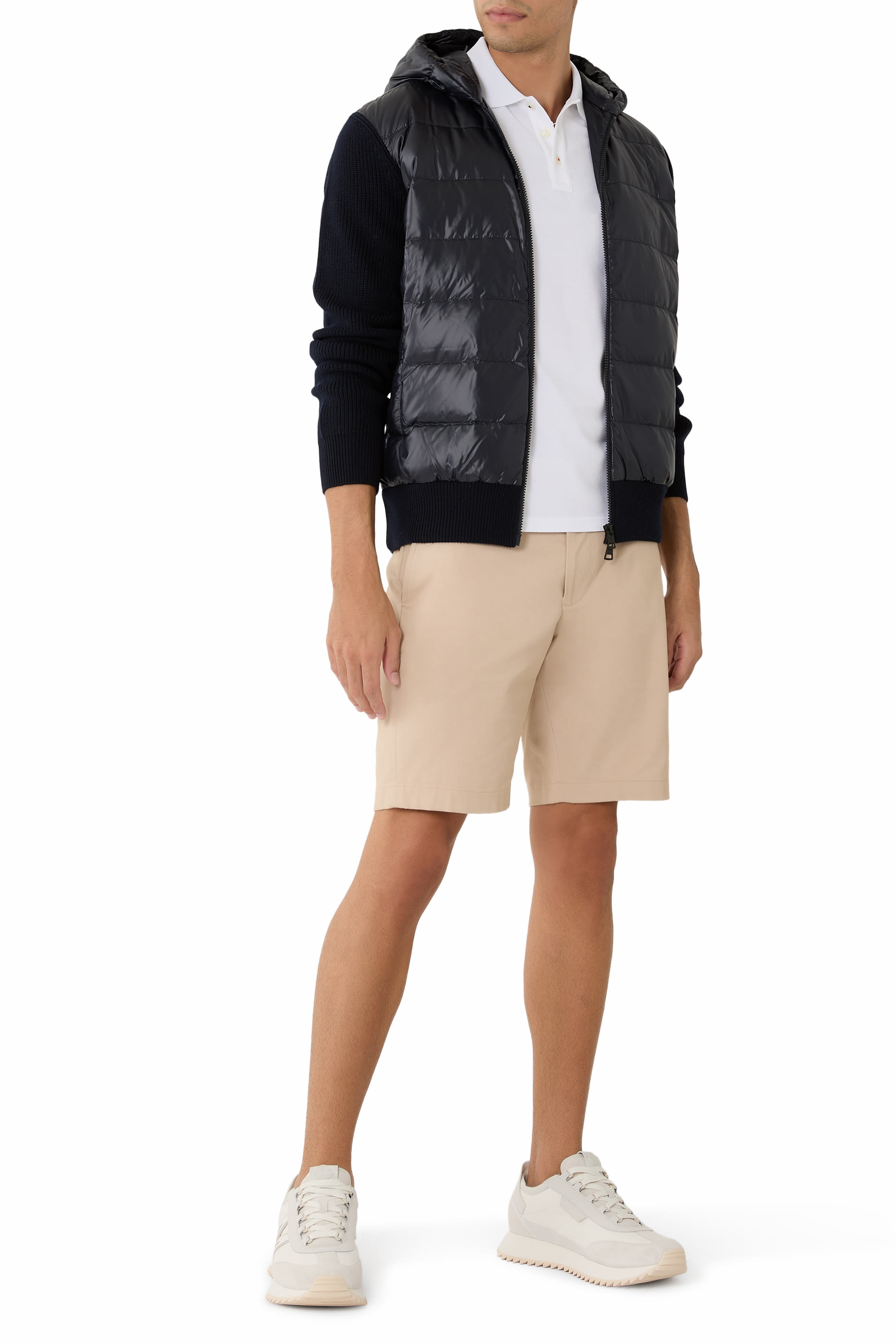 Padded Wool Zip-Up Hoodie