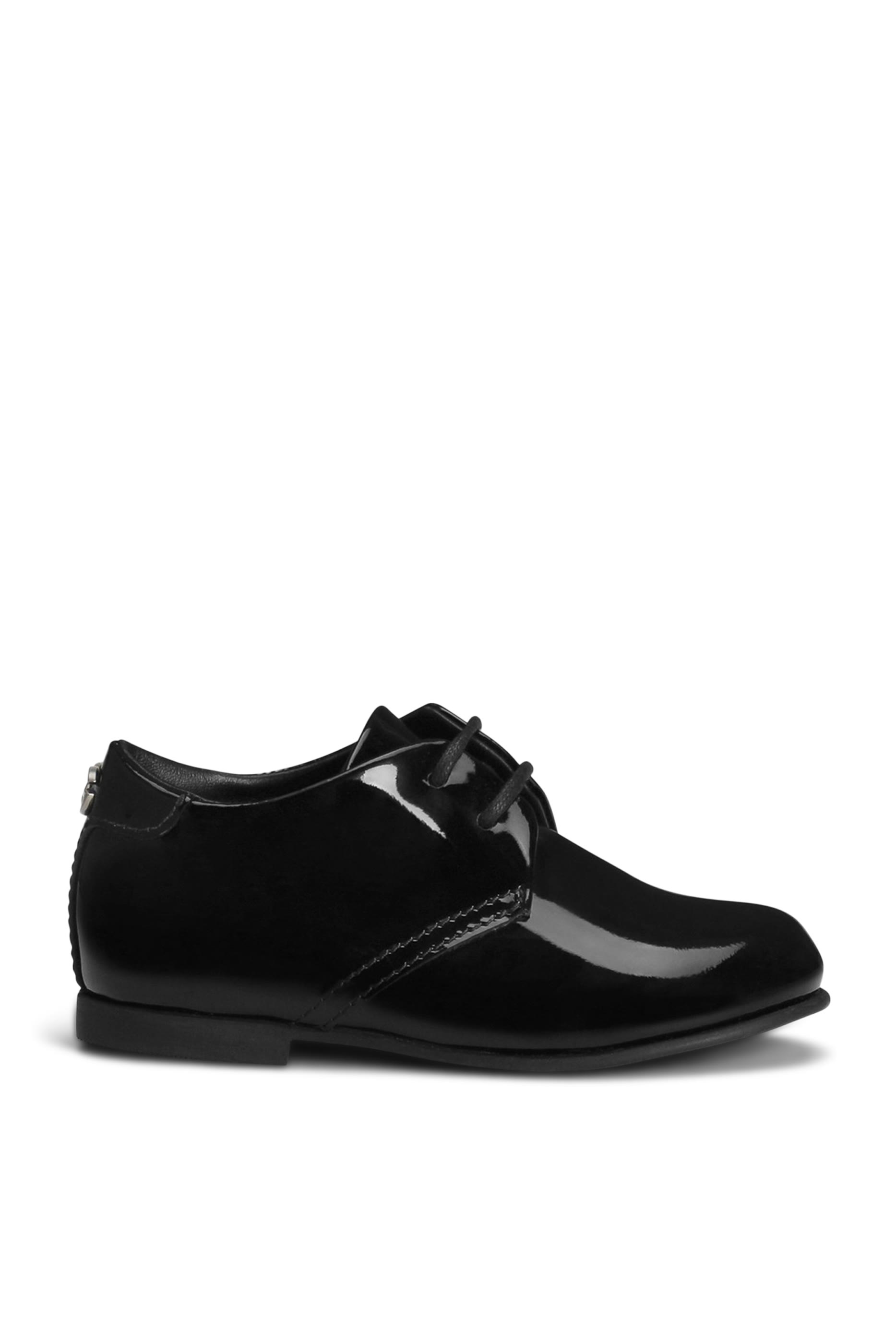 Kids Polished Calfskin Derby Shoes