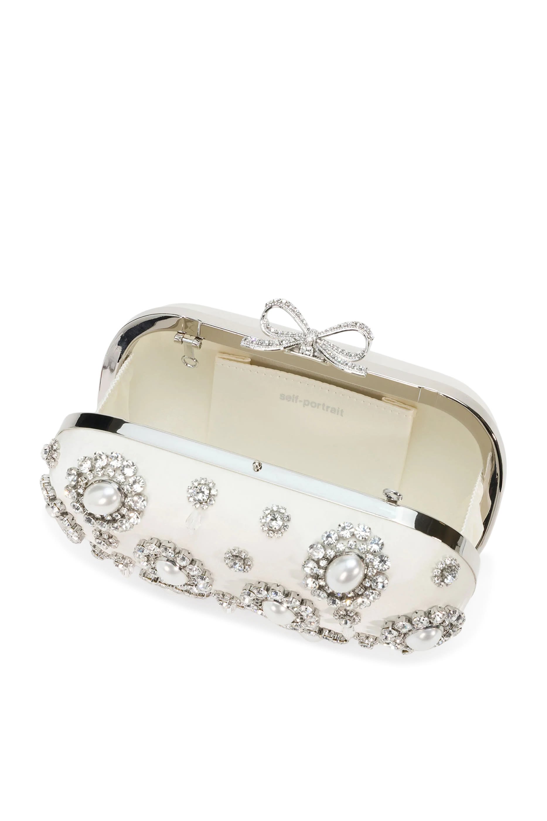  Satin Multi Crystal Clutch Bag