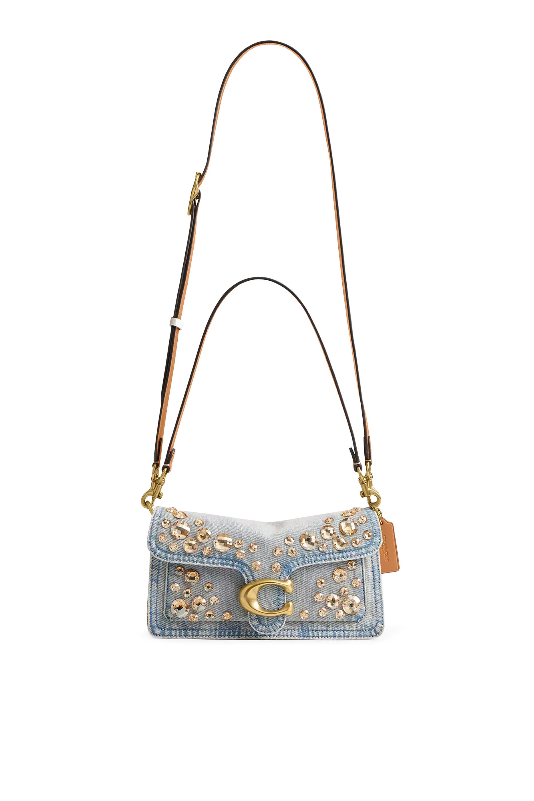 Crystal Denim Tabby 26 Shoulder Bag