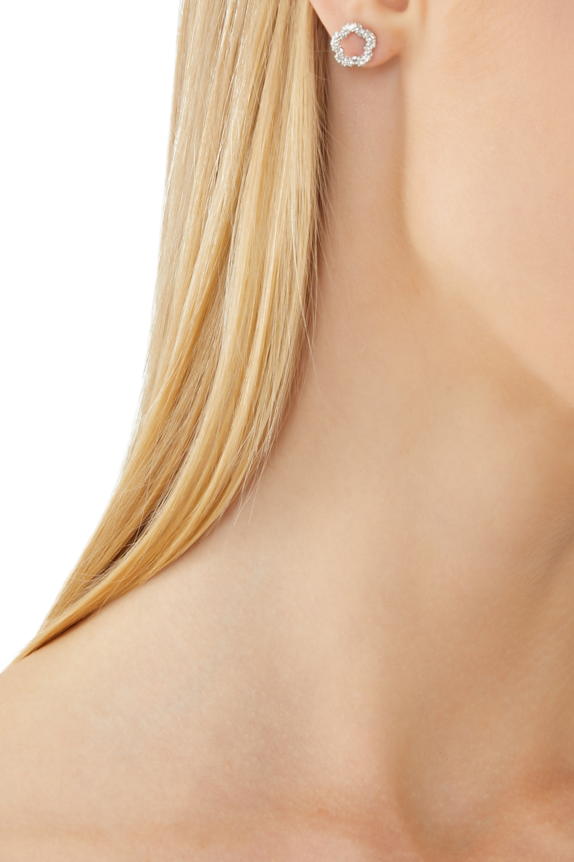 Signature Pave Tea Rose Earrings