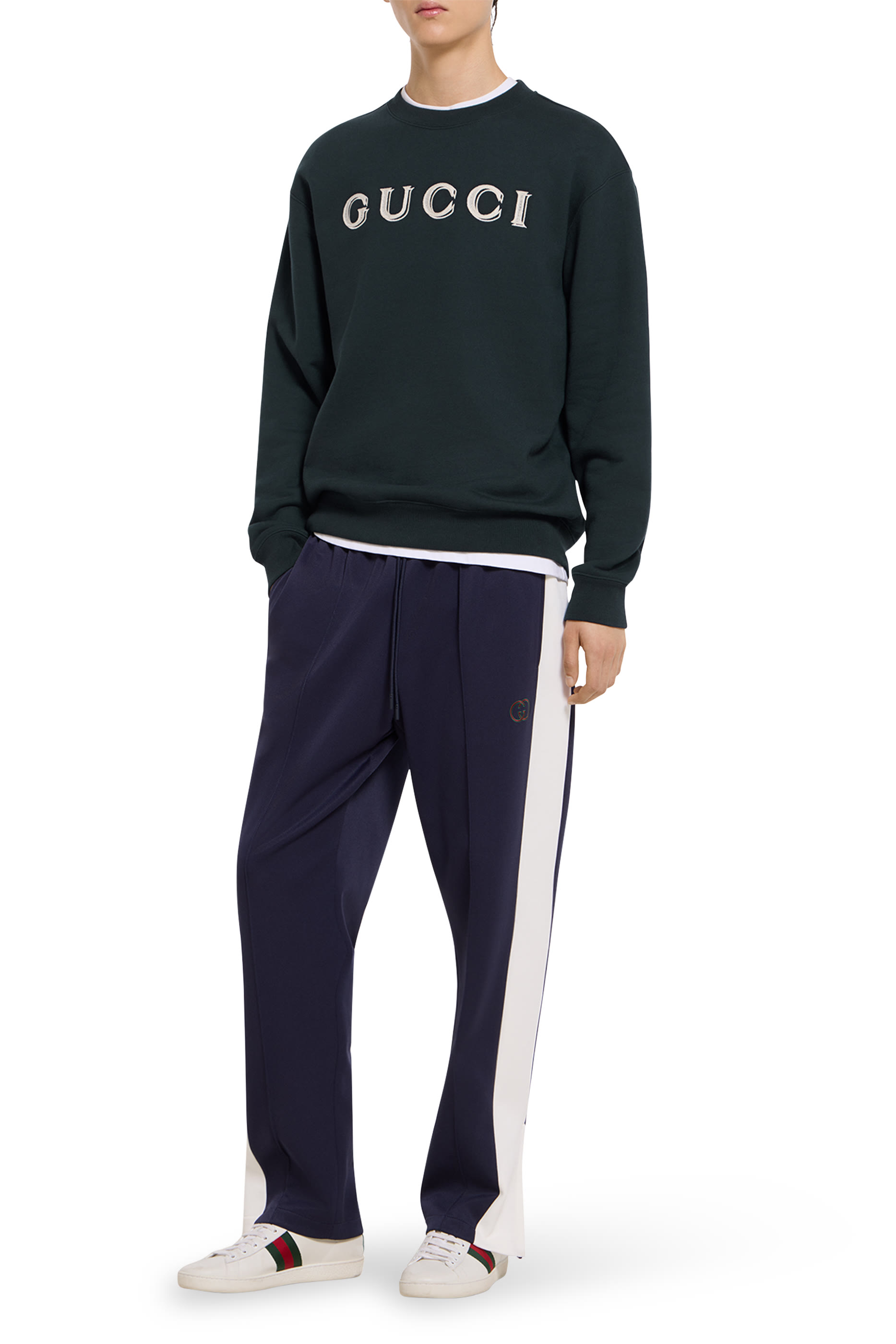 Cotton Jersey Sweatshirt with Embroidery