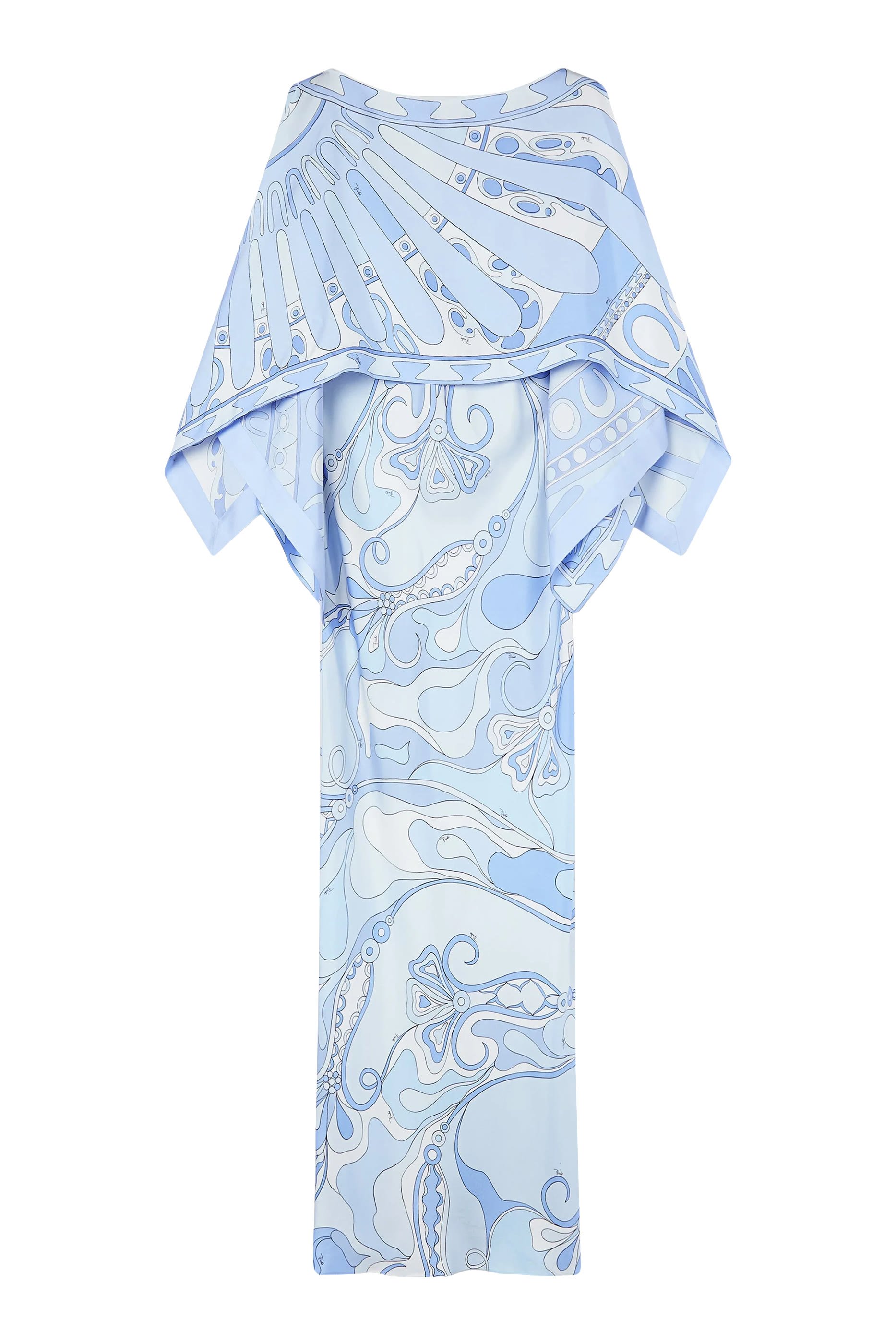 Orchidee and Soleil Print Cape Dress