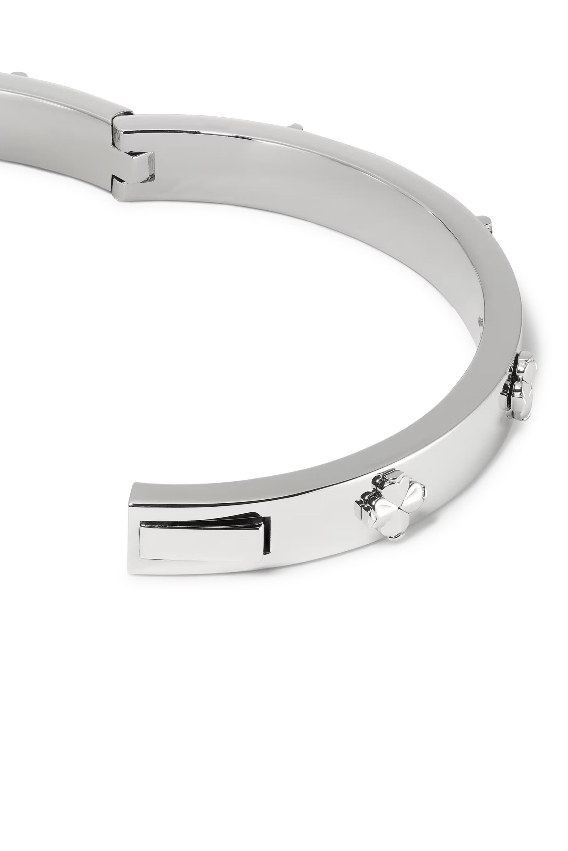 Spade Flower Hinged Bangle