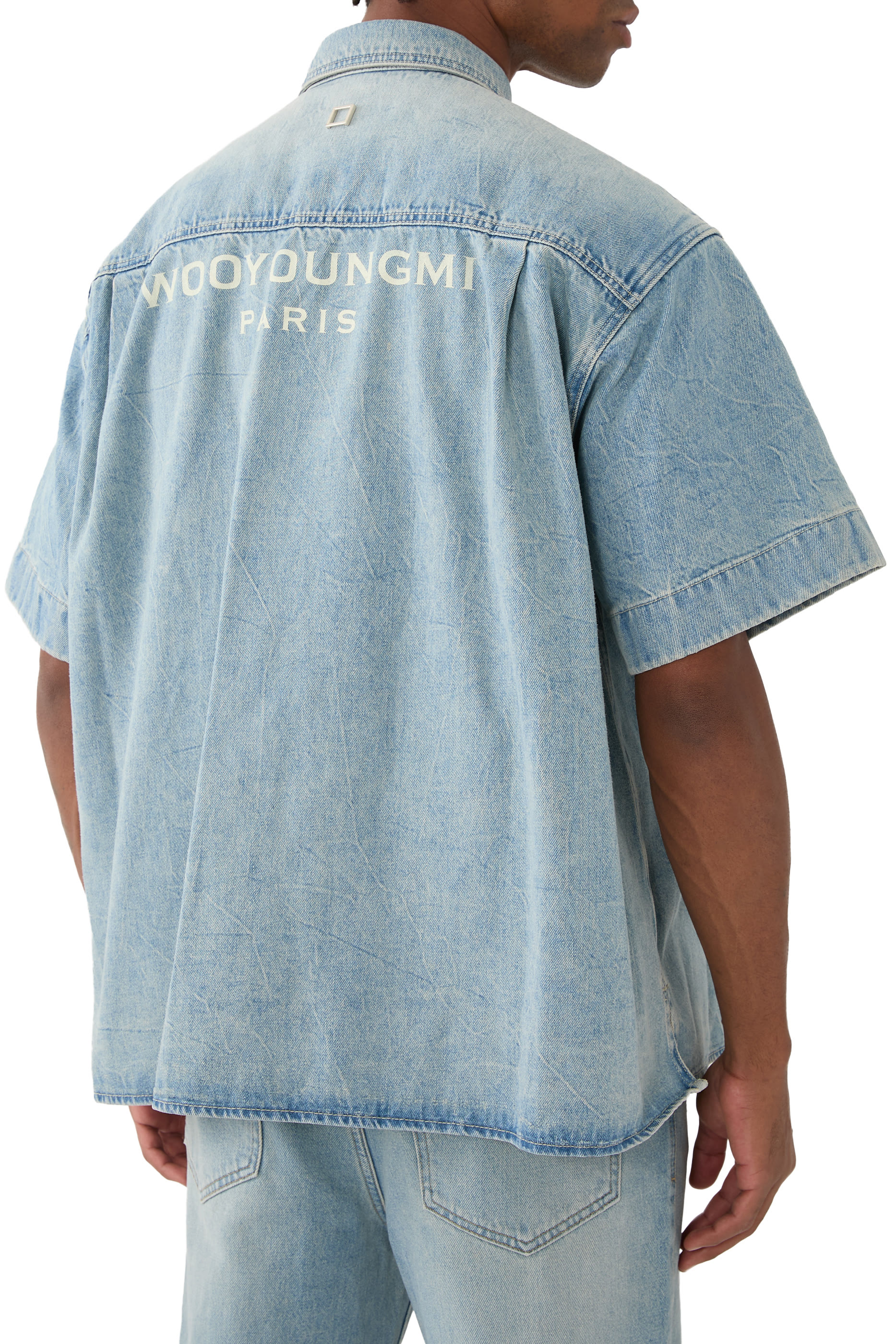 Corduroy Denim Back Logo Shirt