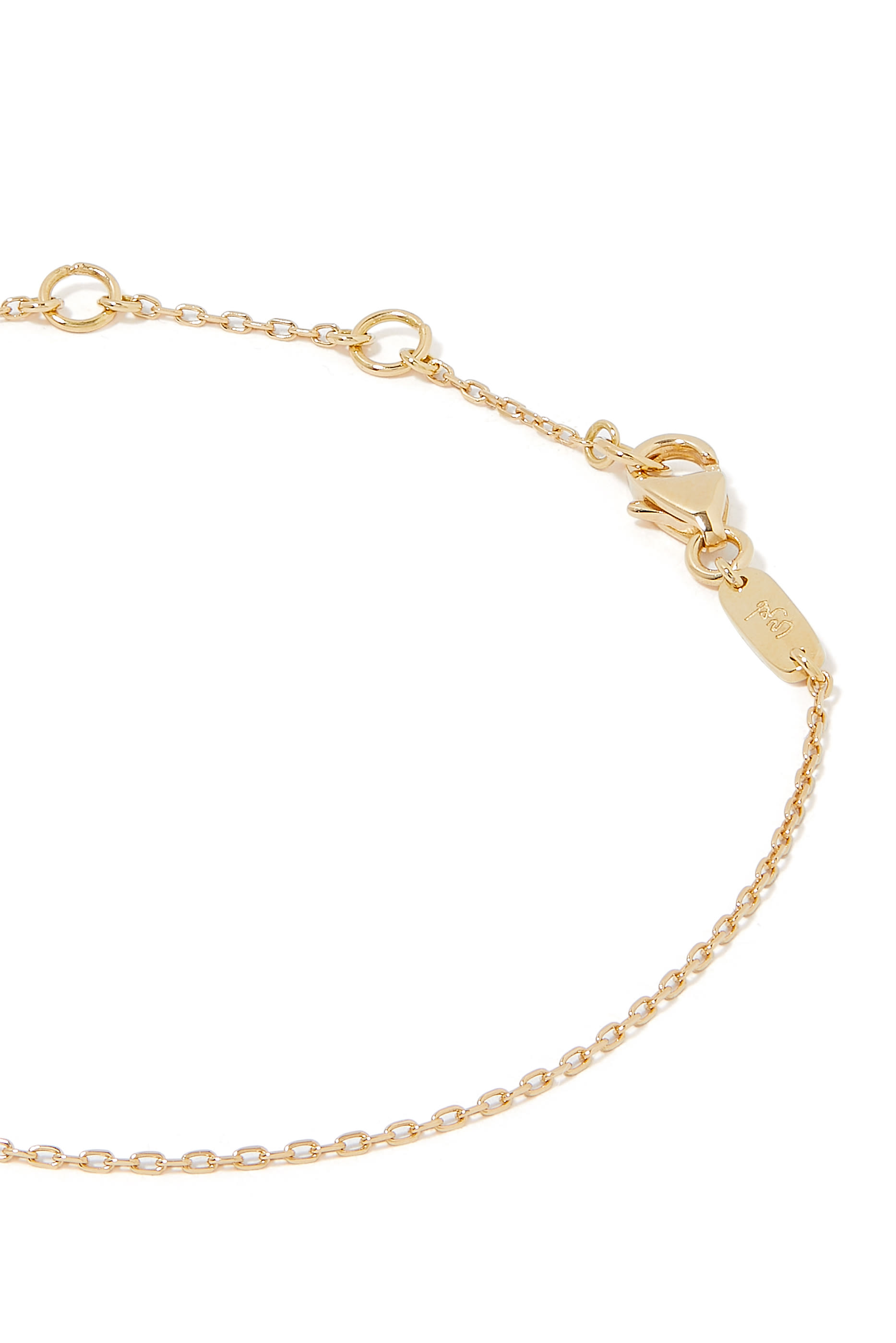 Oula 'M' Letter Round Eye Bracelet, 18k Yellow Gold