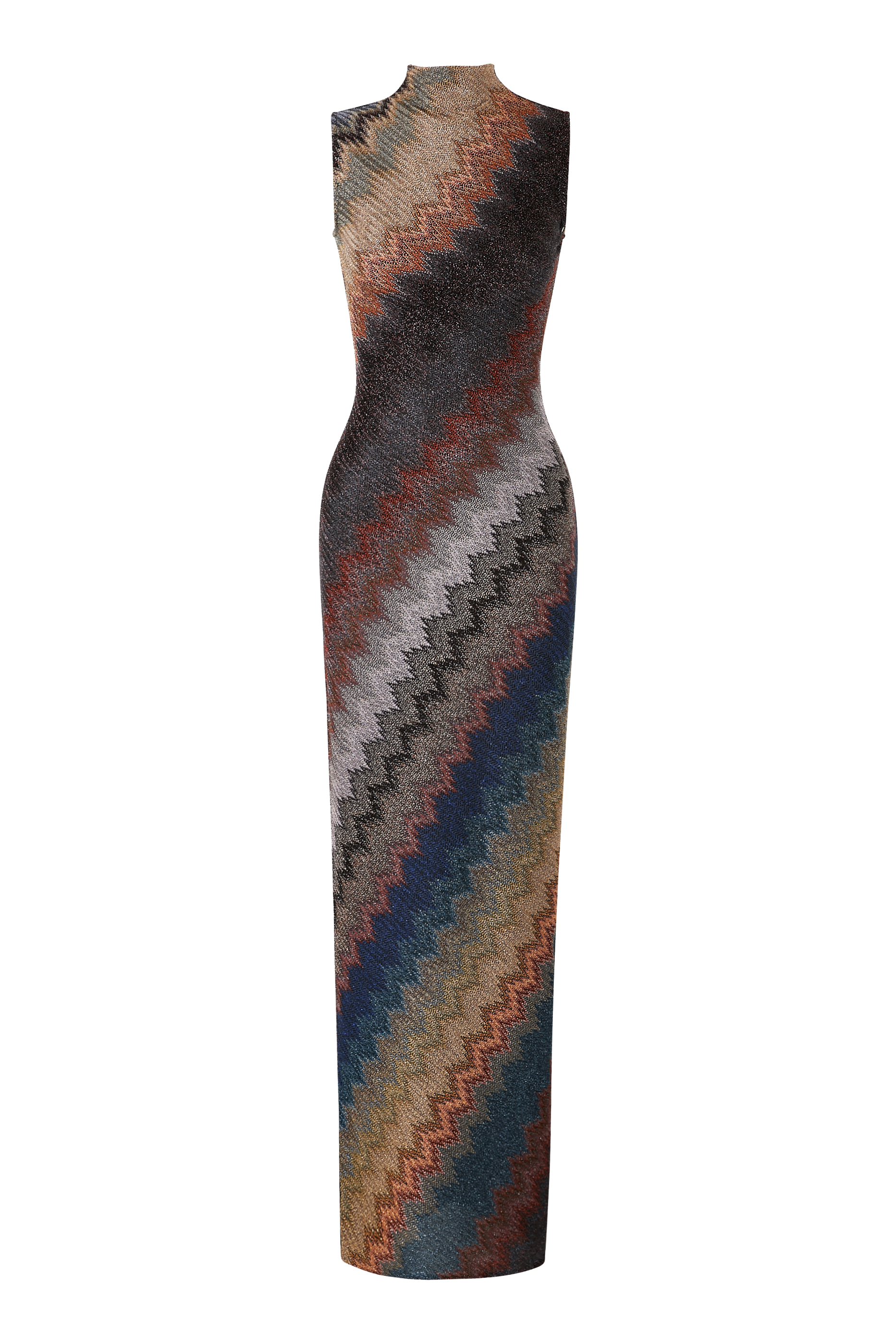 Snake Raschel Lam&eacute; Maxi Dress