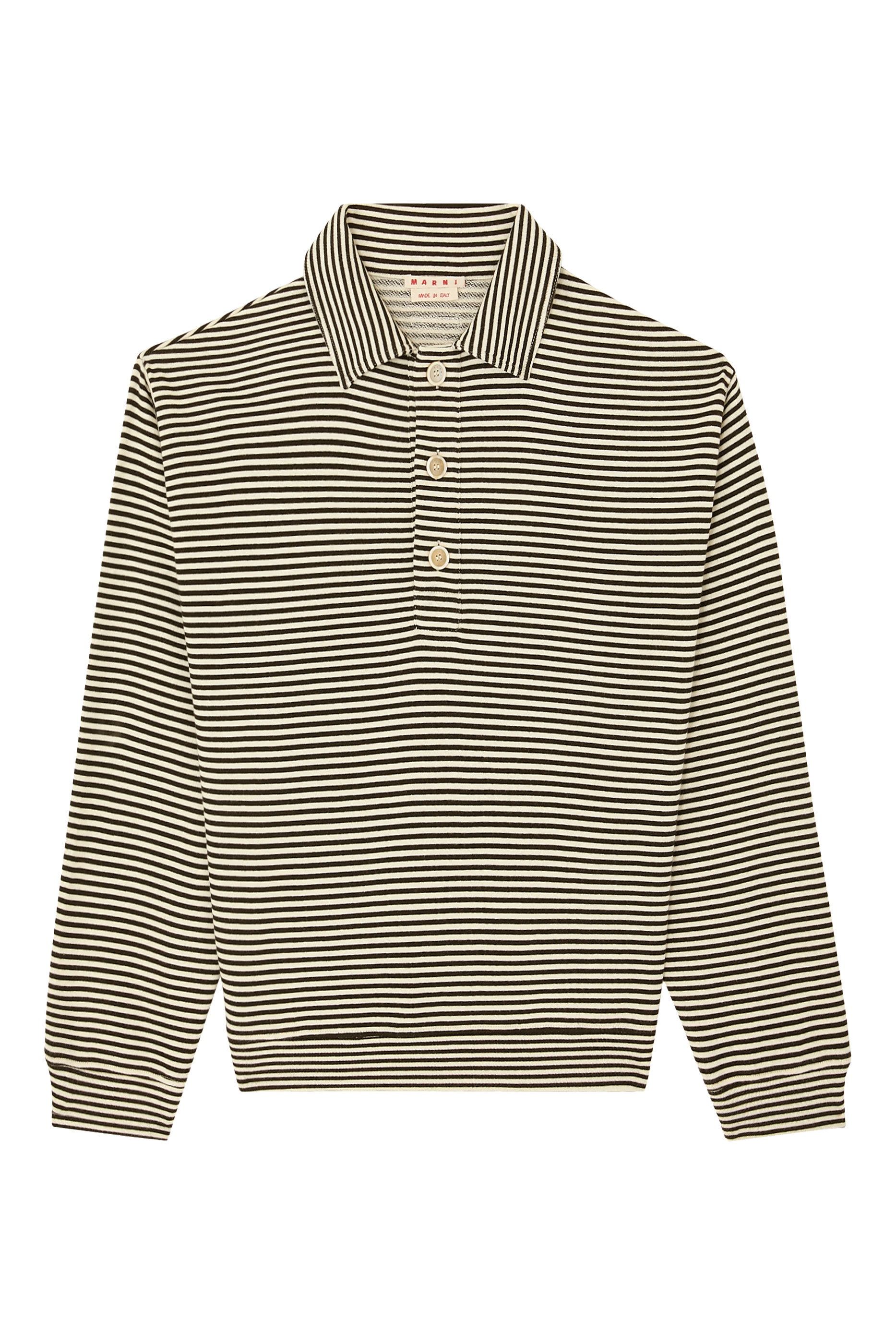 Sailor Stripe Cotton Polo Sweatshirt