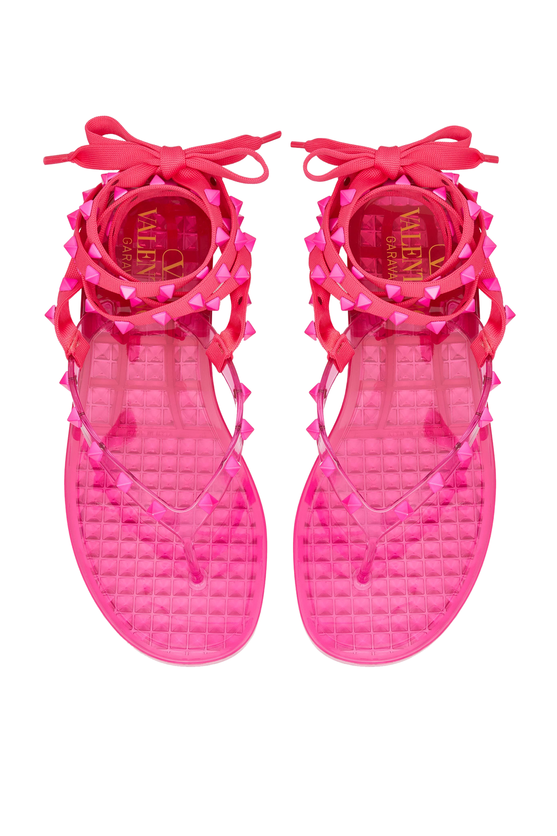 Valentino Garavani Summer Rockstud Flat Rubber Sandals