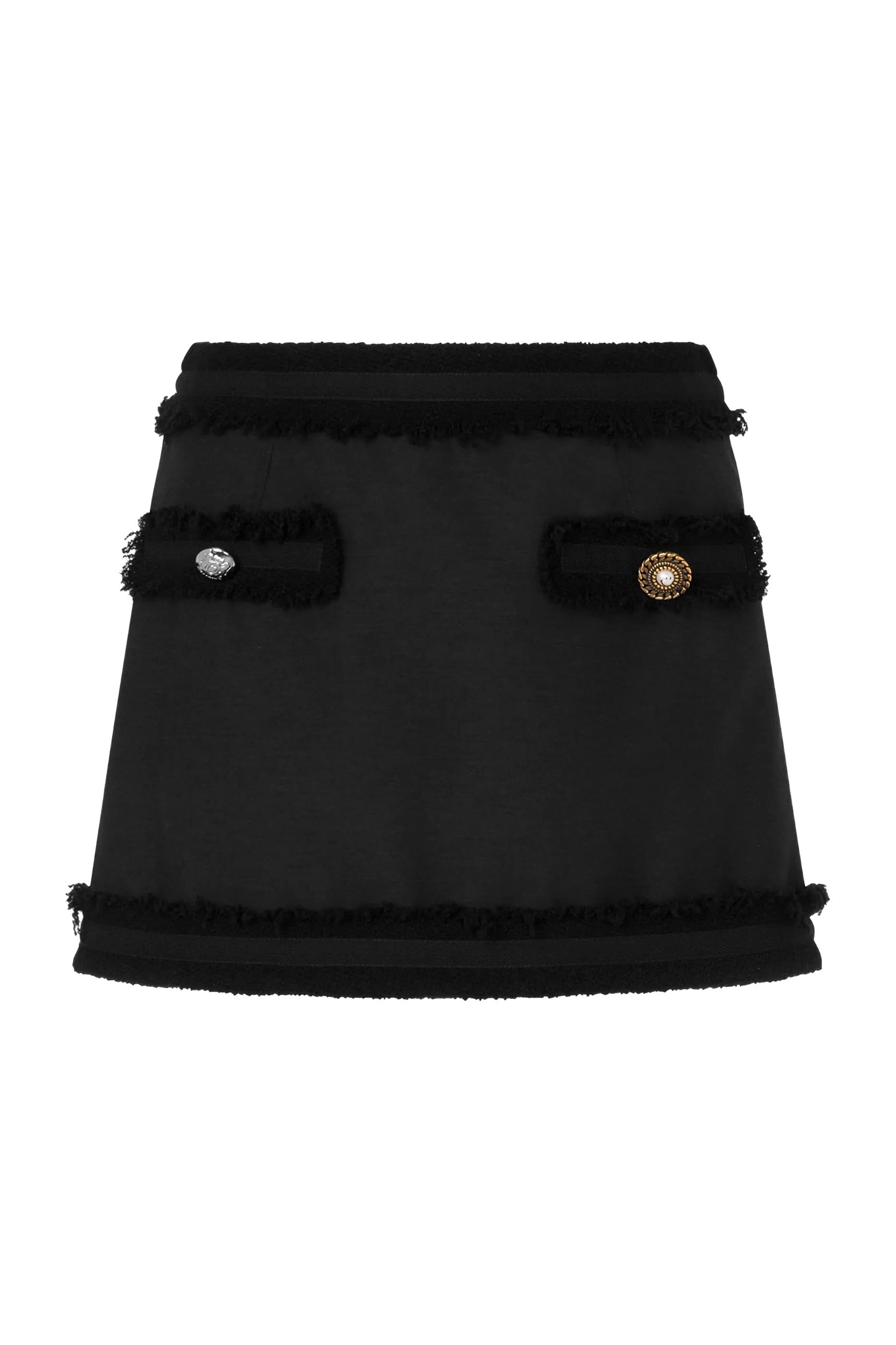Stretch Boucl&eacute; Mini Skirt 