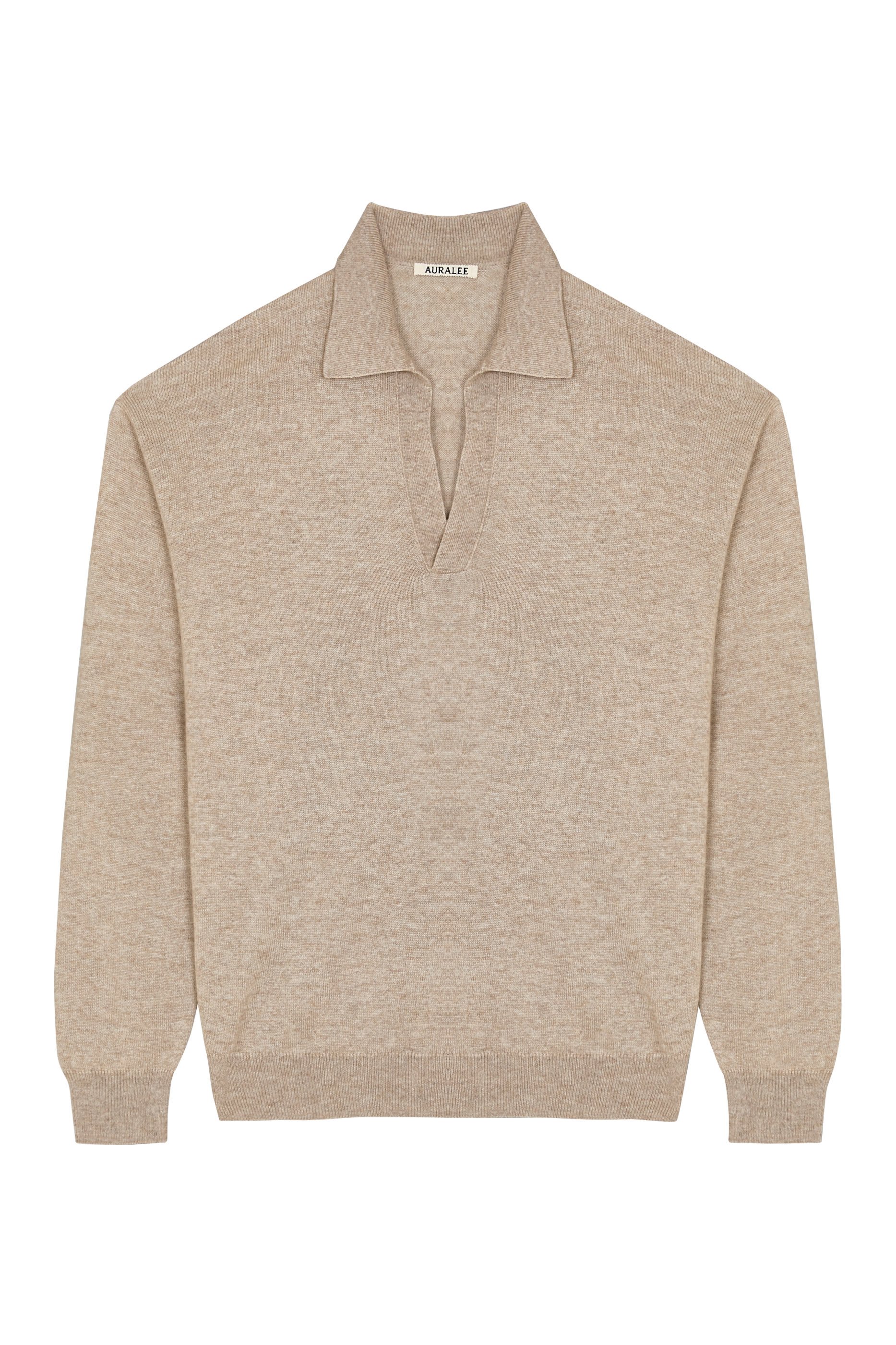 Super Fine Cashmere Silk Knit Skipper Polo