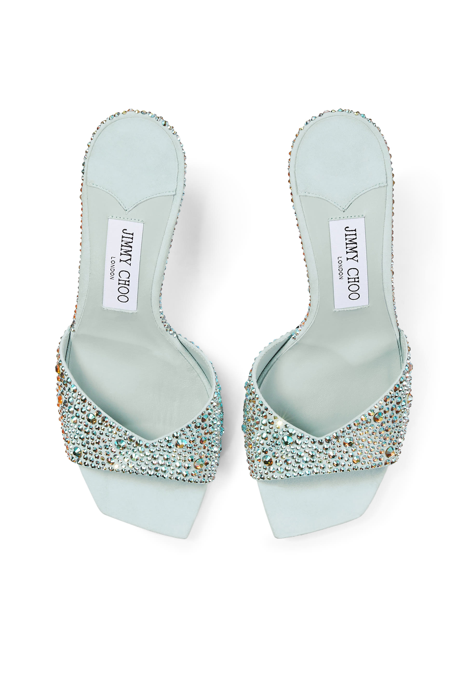 Skye 70 Satin Crystal Mules