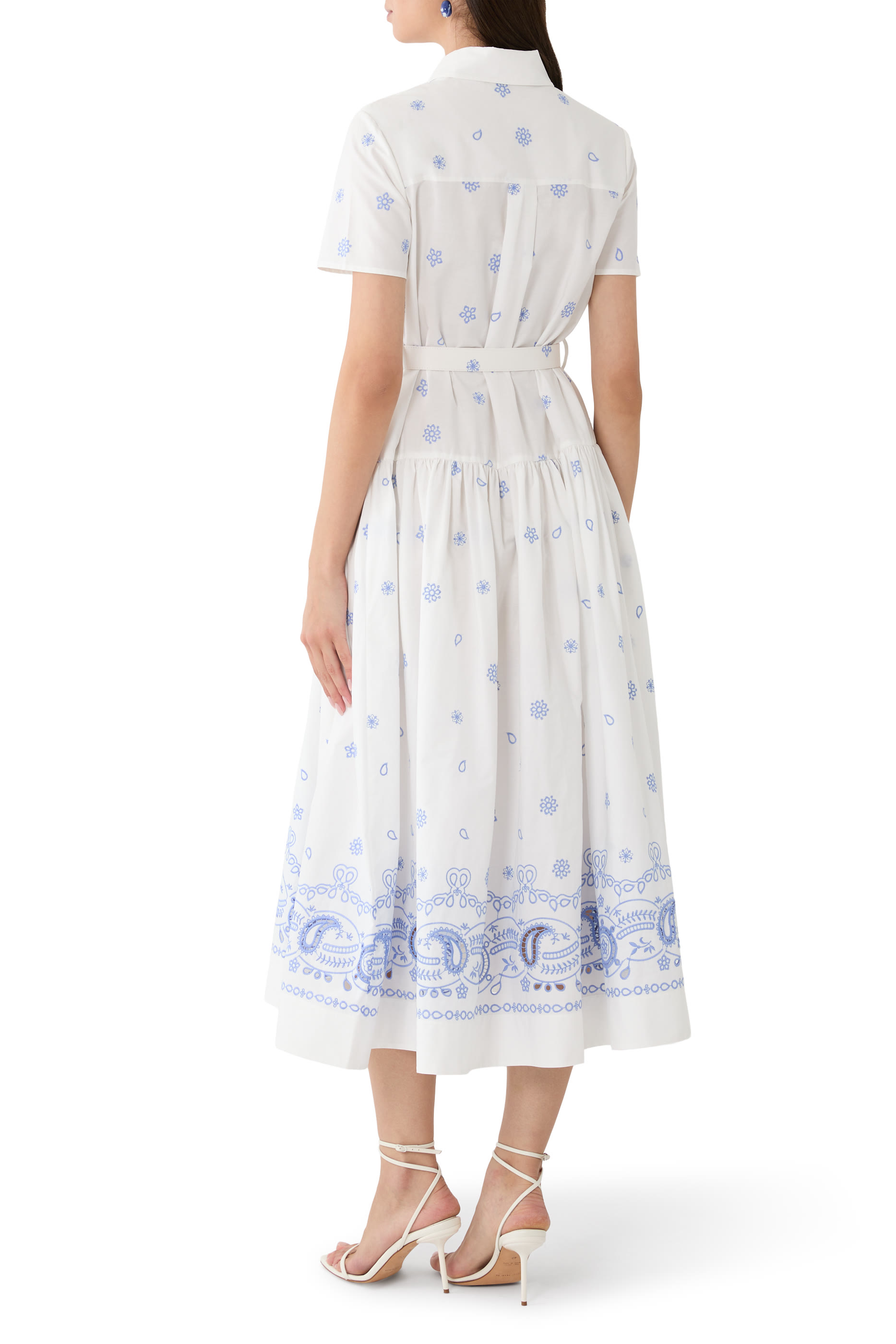 Embroidered Midi Dress