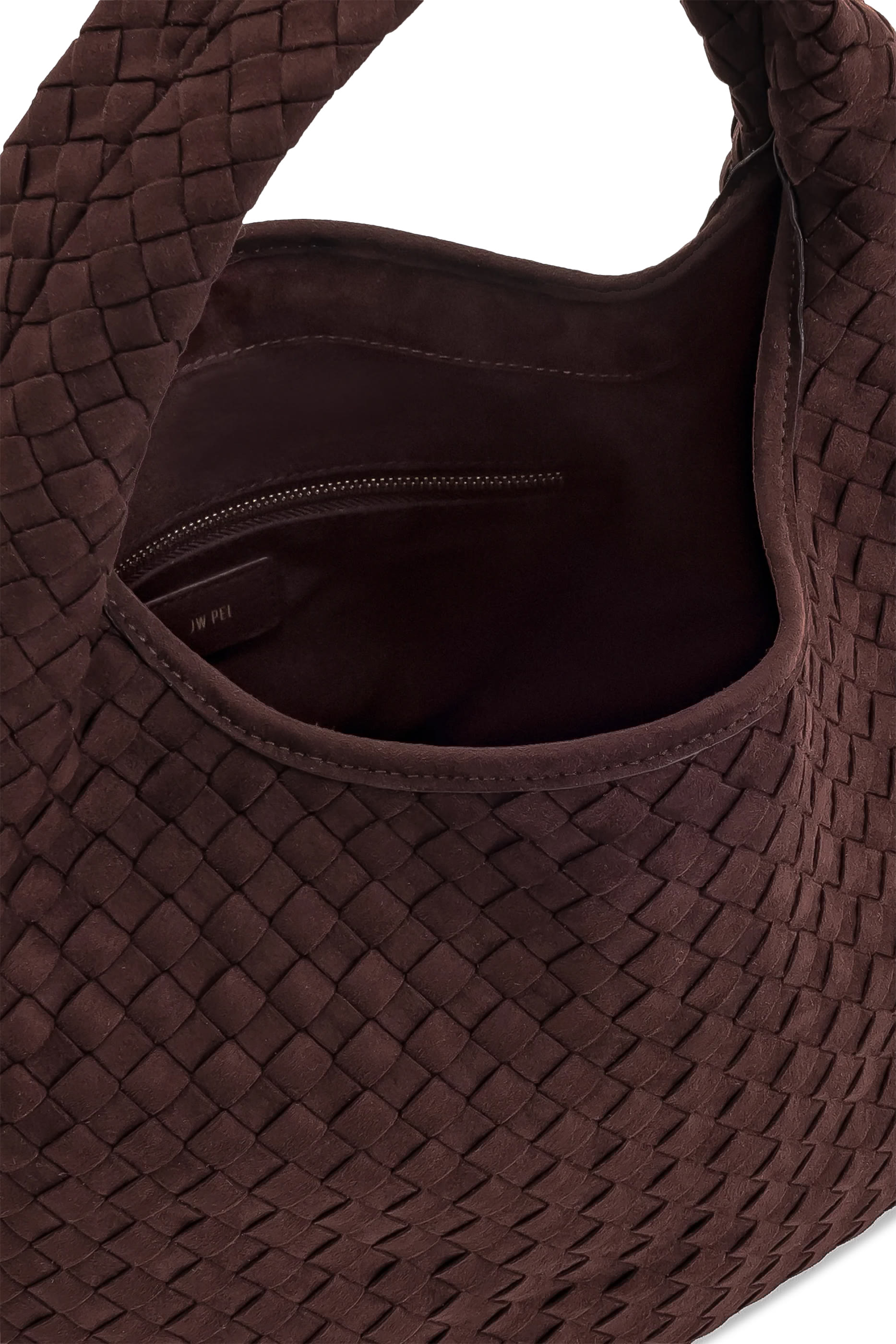 Iaura Faux Suede Woven Shoulder Bag