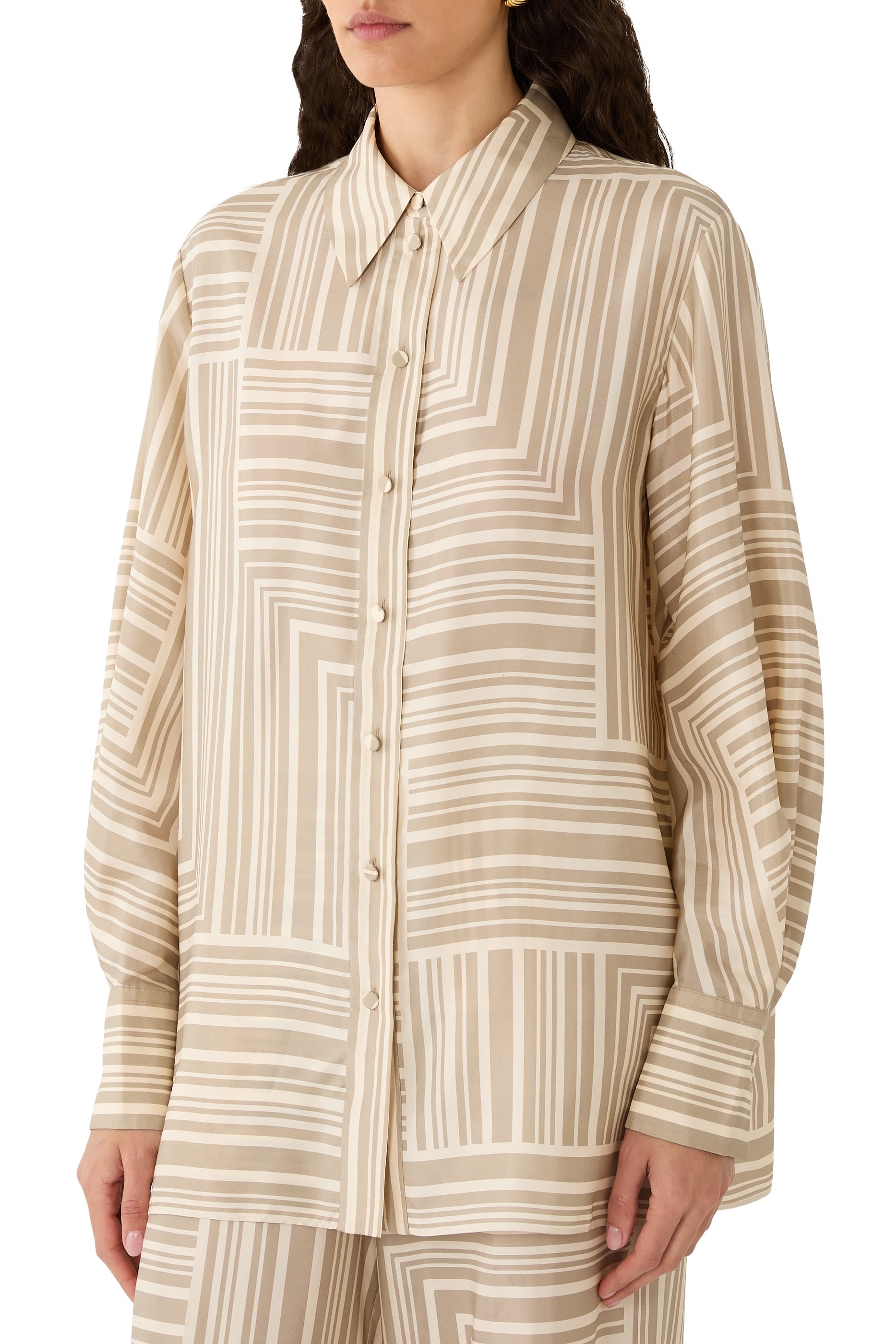 Atlan Printed Silk Blouse