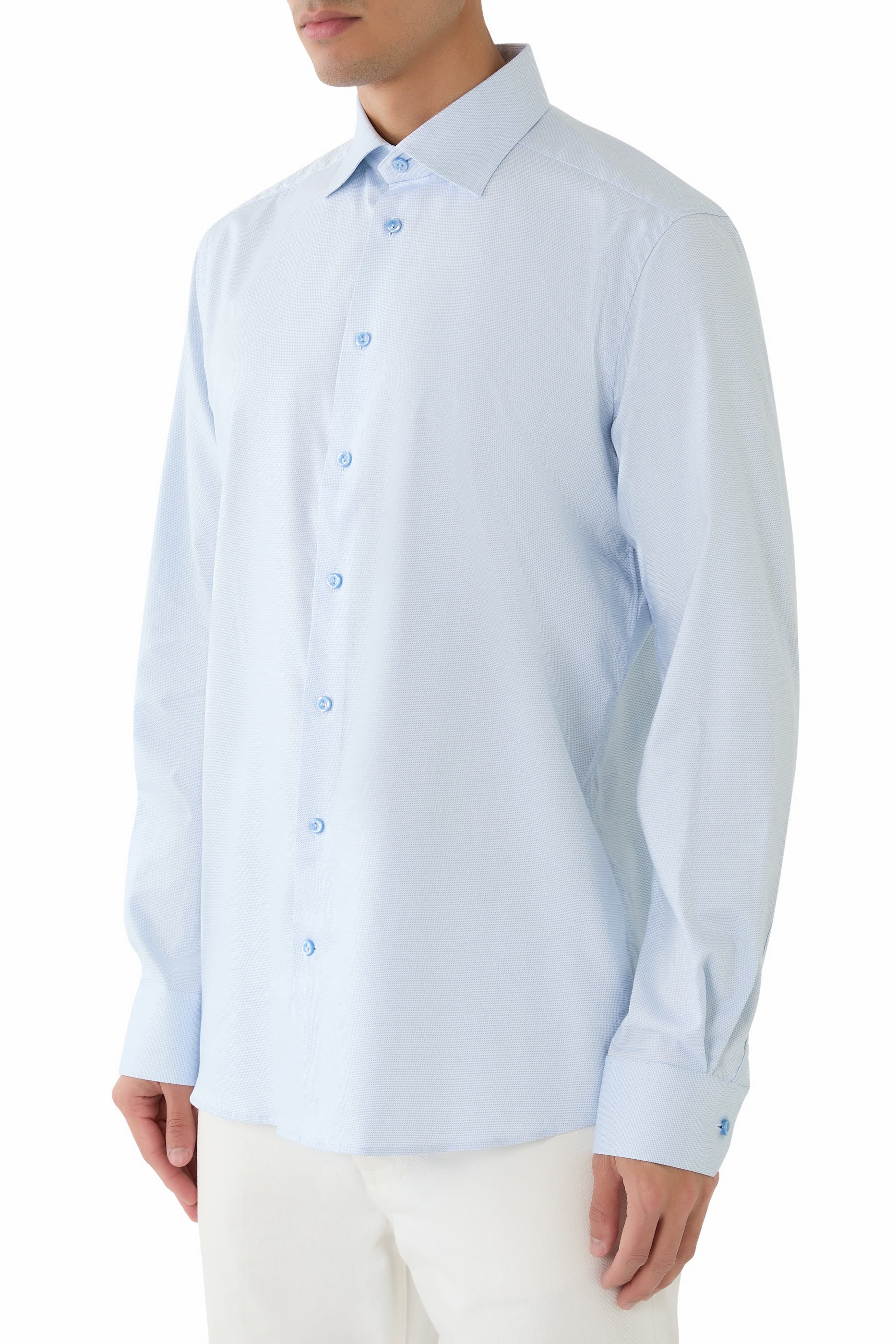 Semi Solid Cotton TENCEL&trade; Lyocell Shirt 