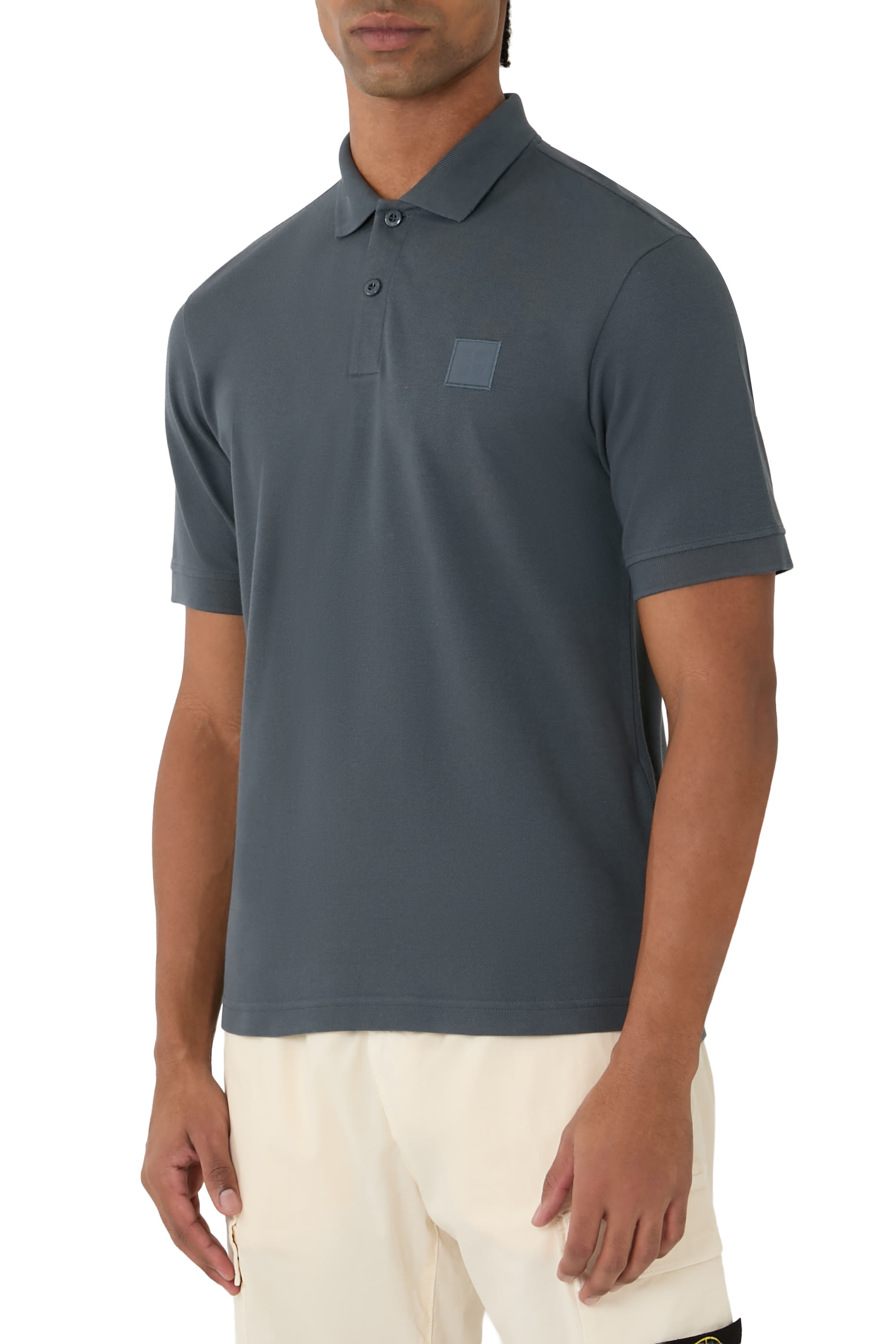 Tonal Compass Patch Polo Shirt