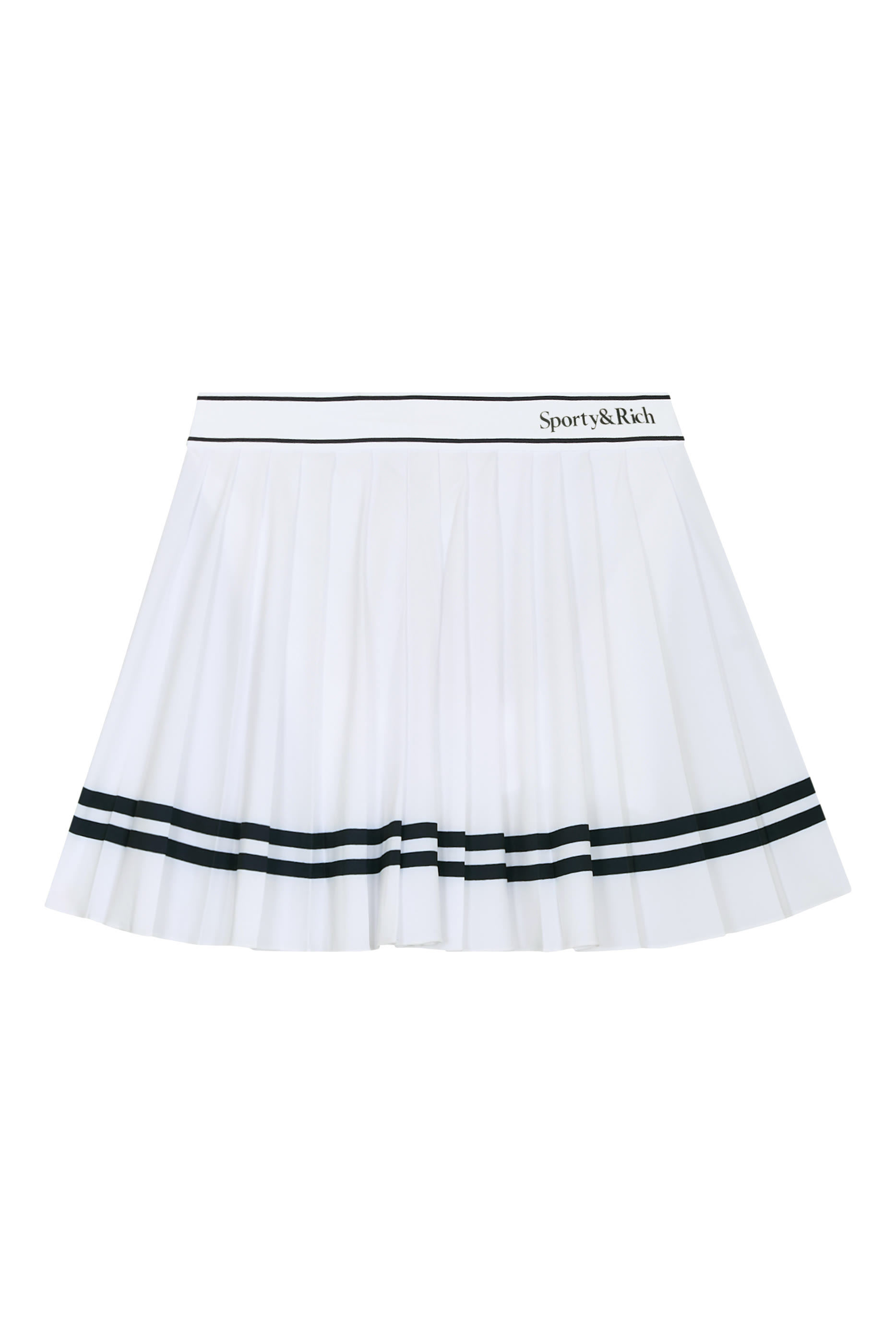 Serif Logo Pleated Skirt