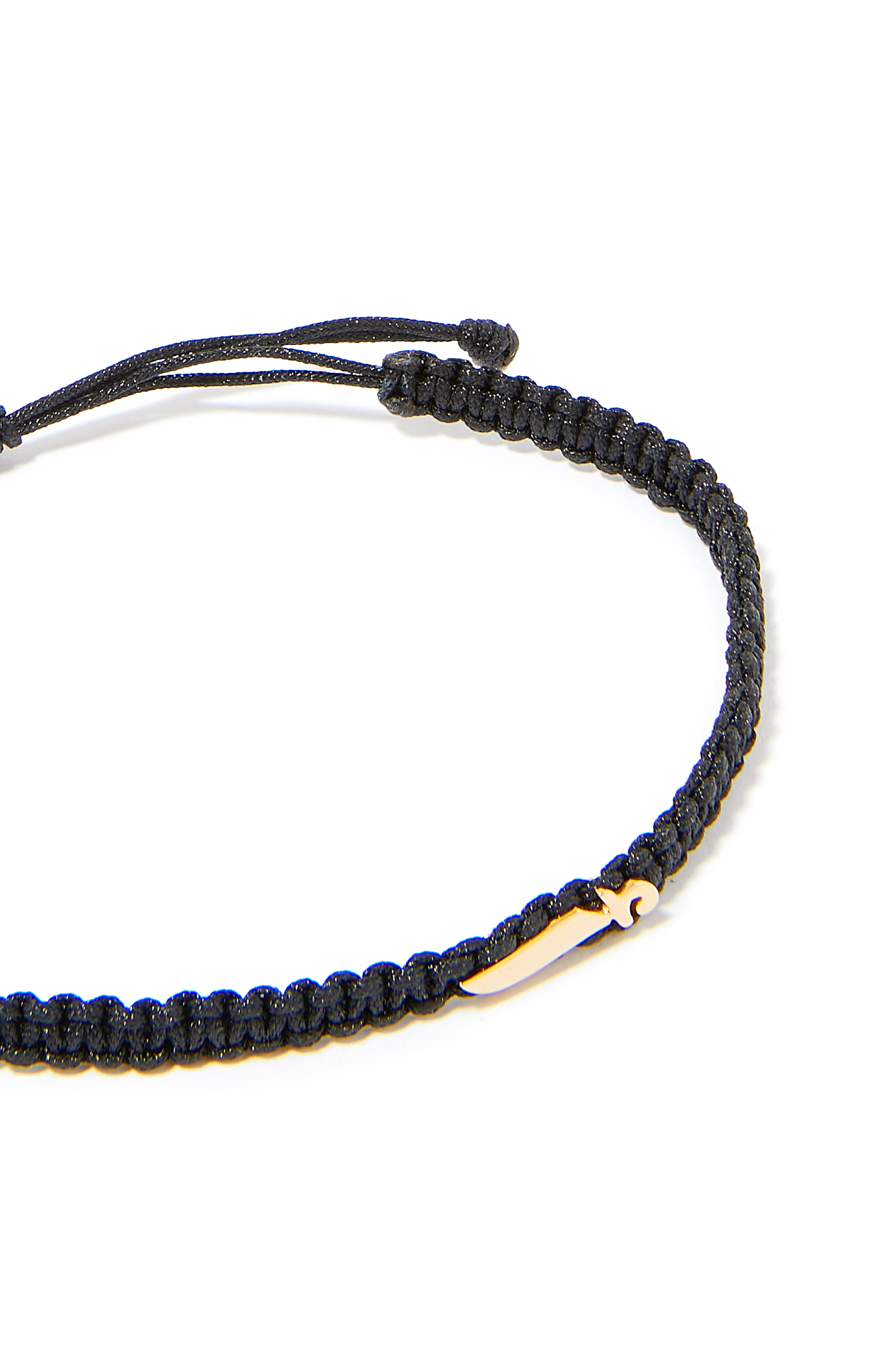 Oula Letter Bracelet, 18k Yellow Gold & Diamonds, Fabric