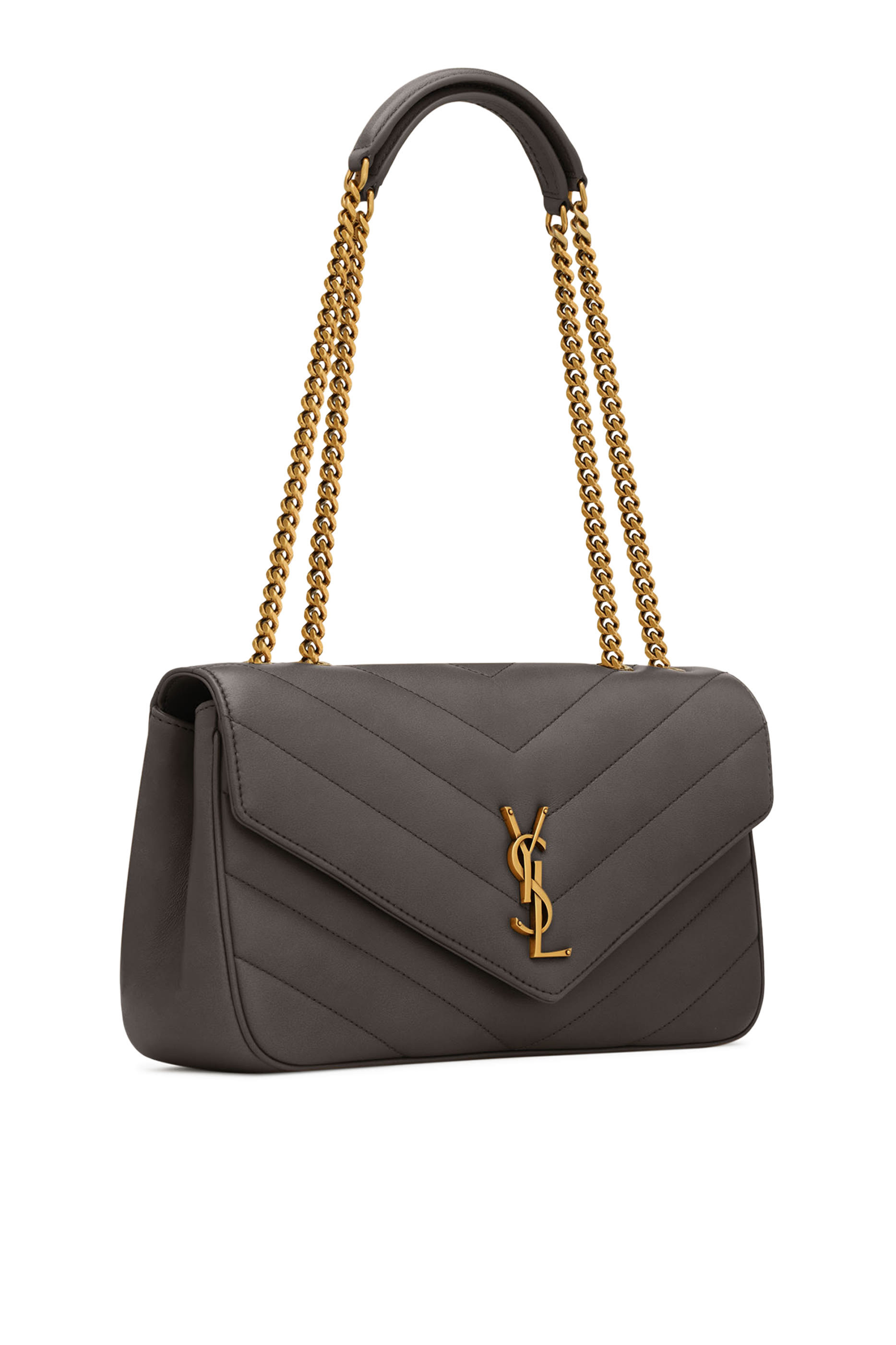 Loulou Medium Chain Bag In Matelass&eacute; Lambskin