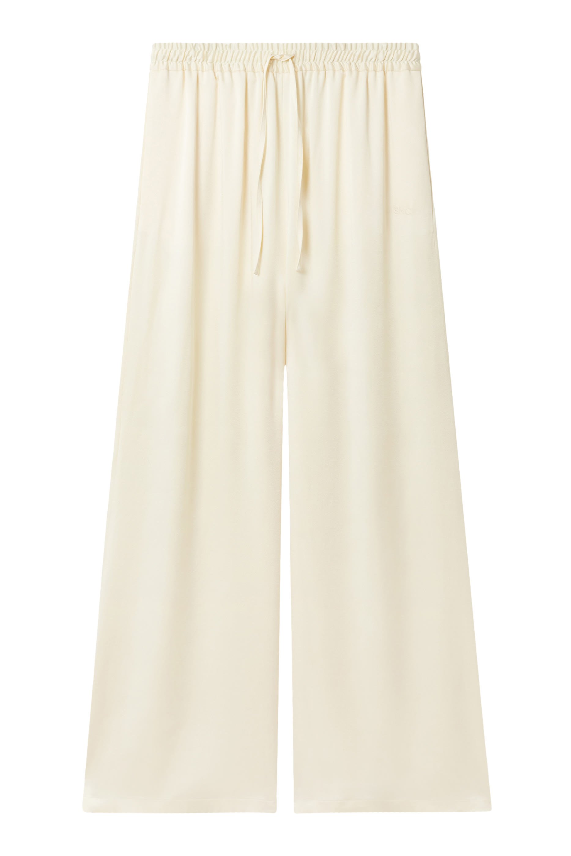  Oversized Drawstring Satin Trousers 
