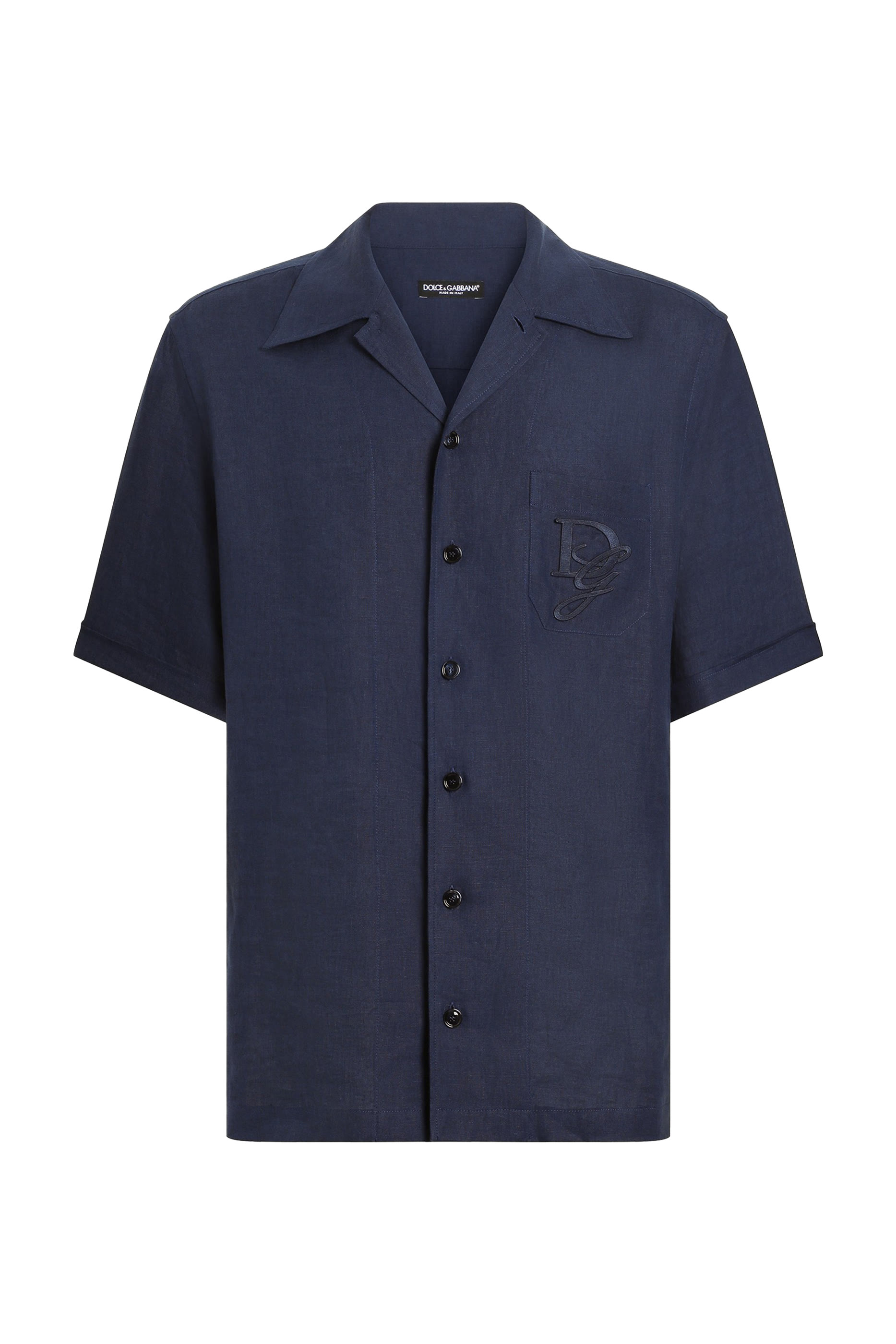 Logo Embroidery Linen Shirt