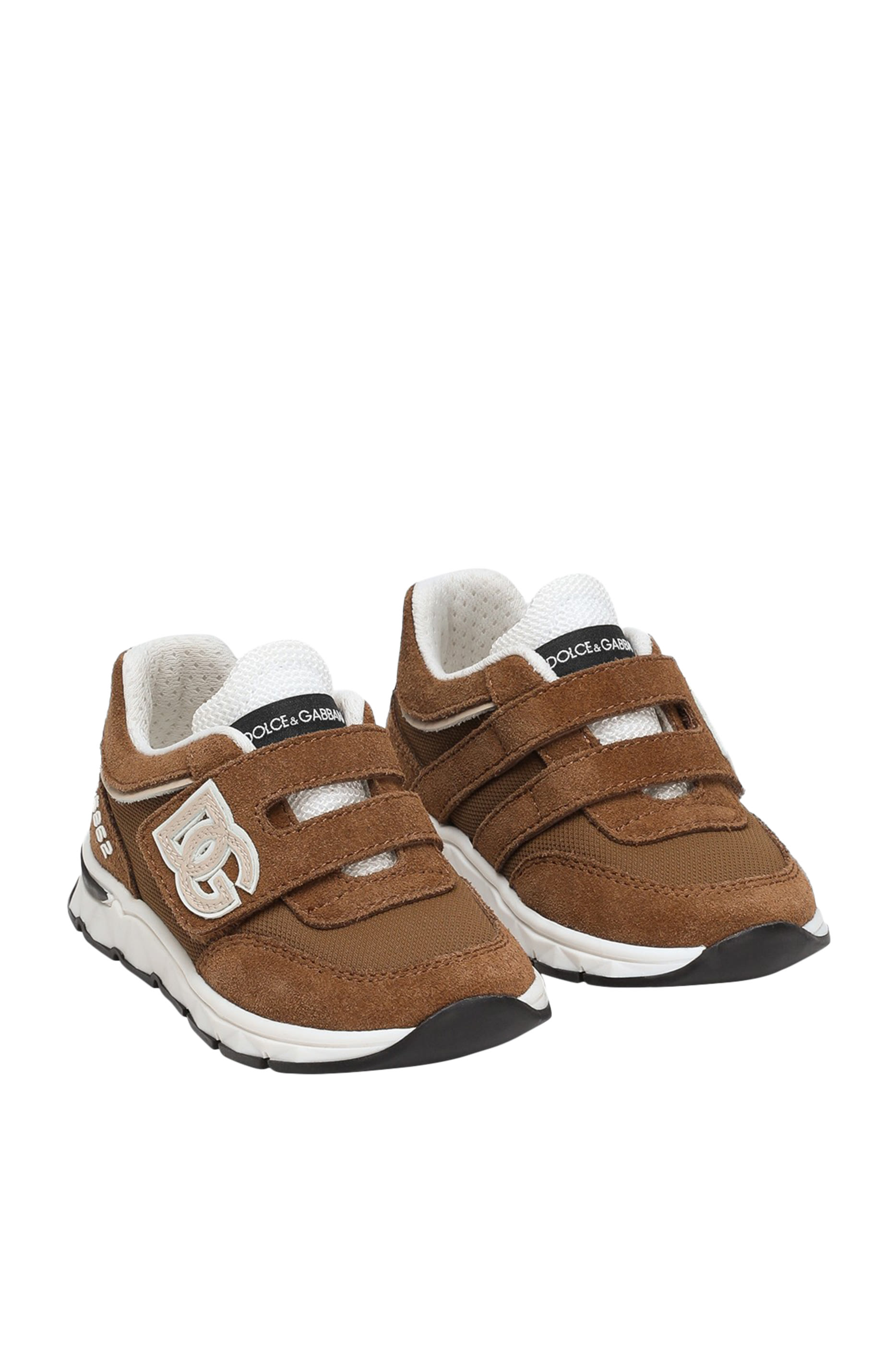 Kids Mesh and Split Calfskin Sneakers