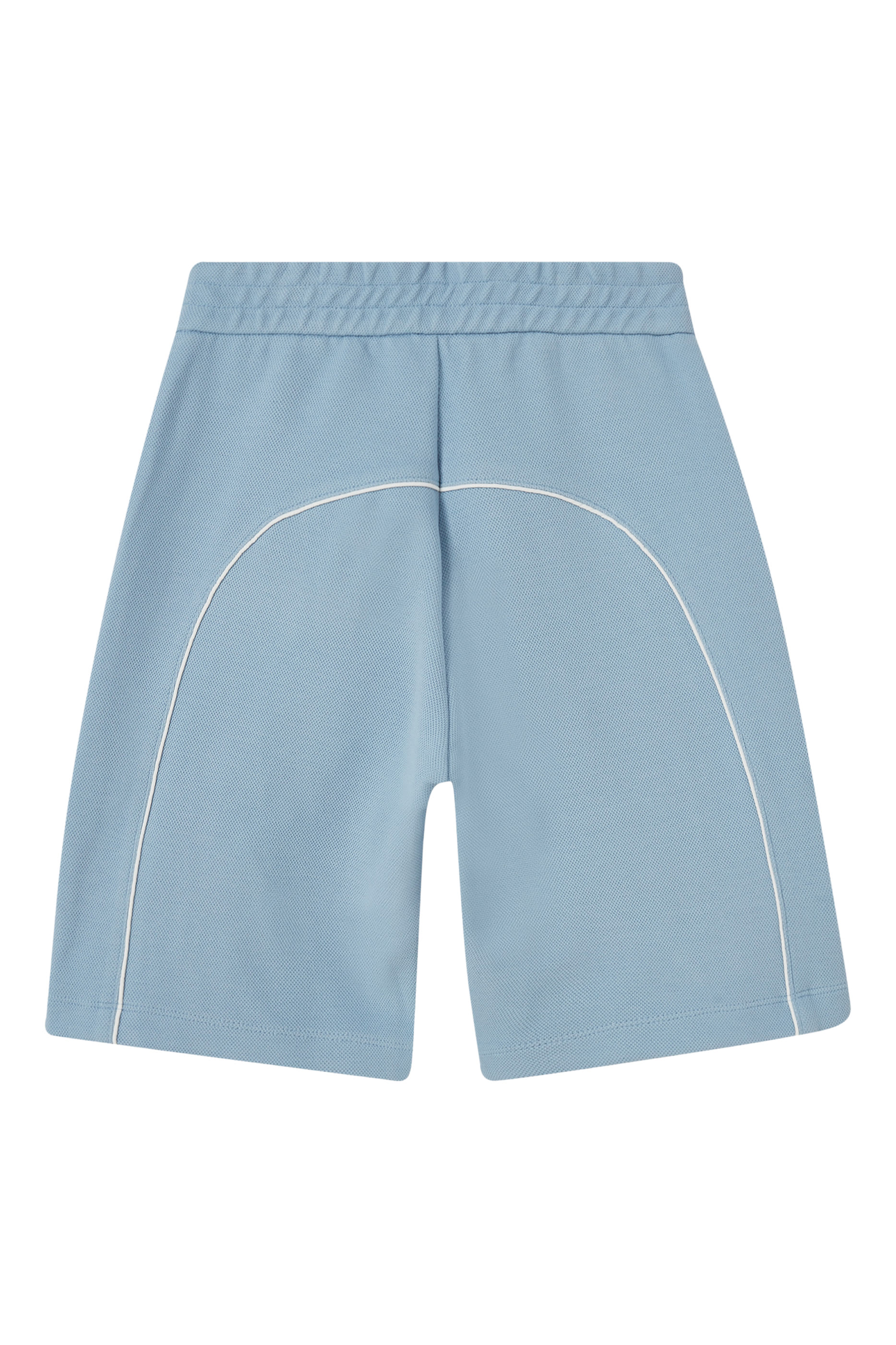 Kids Logo & Piping Double-Jersey Piqu&eacute; Bermuda Shorts