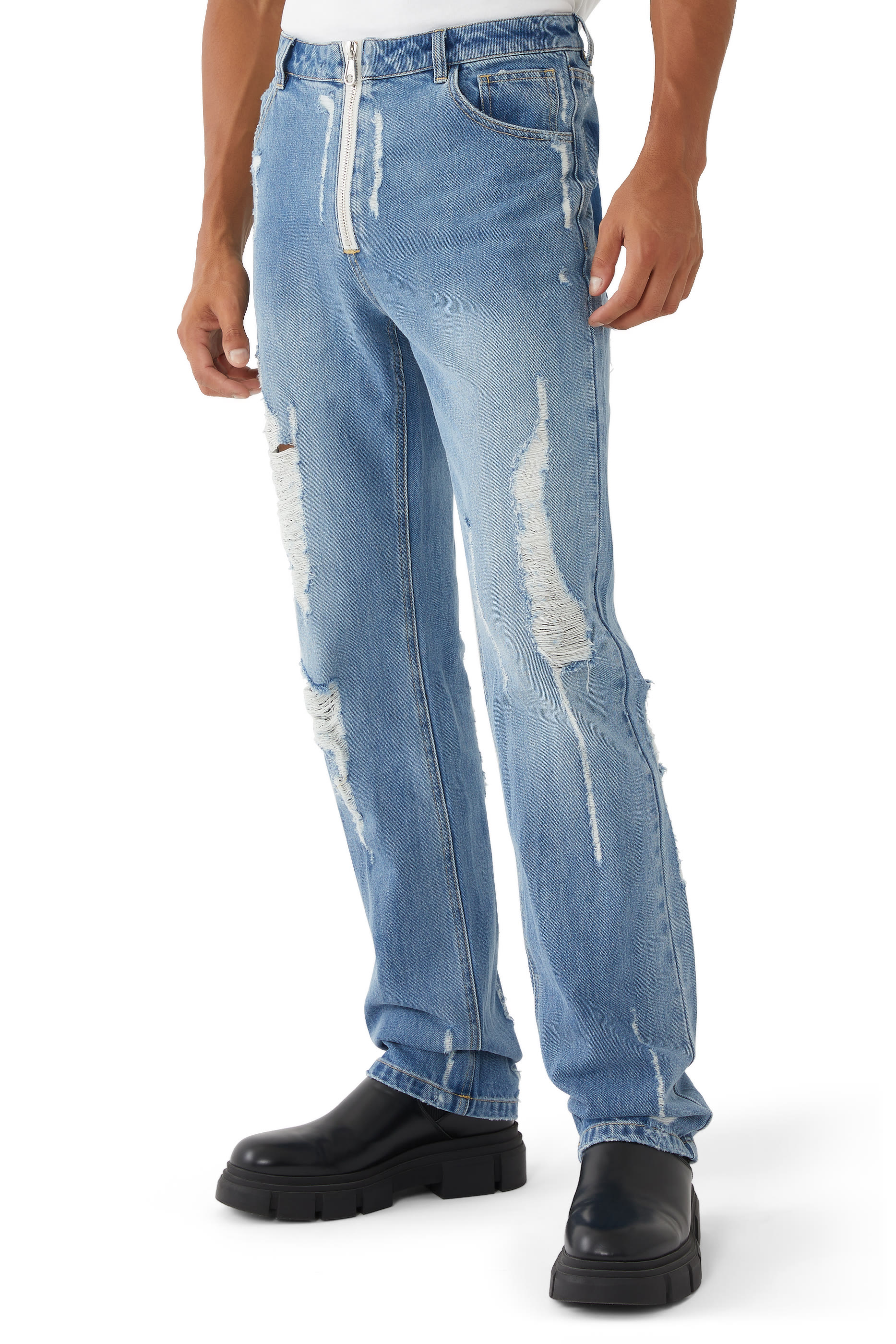 Distressed Denim Jeans
