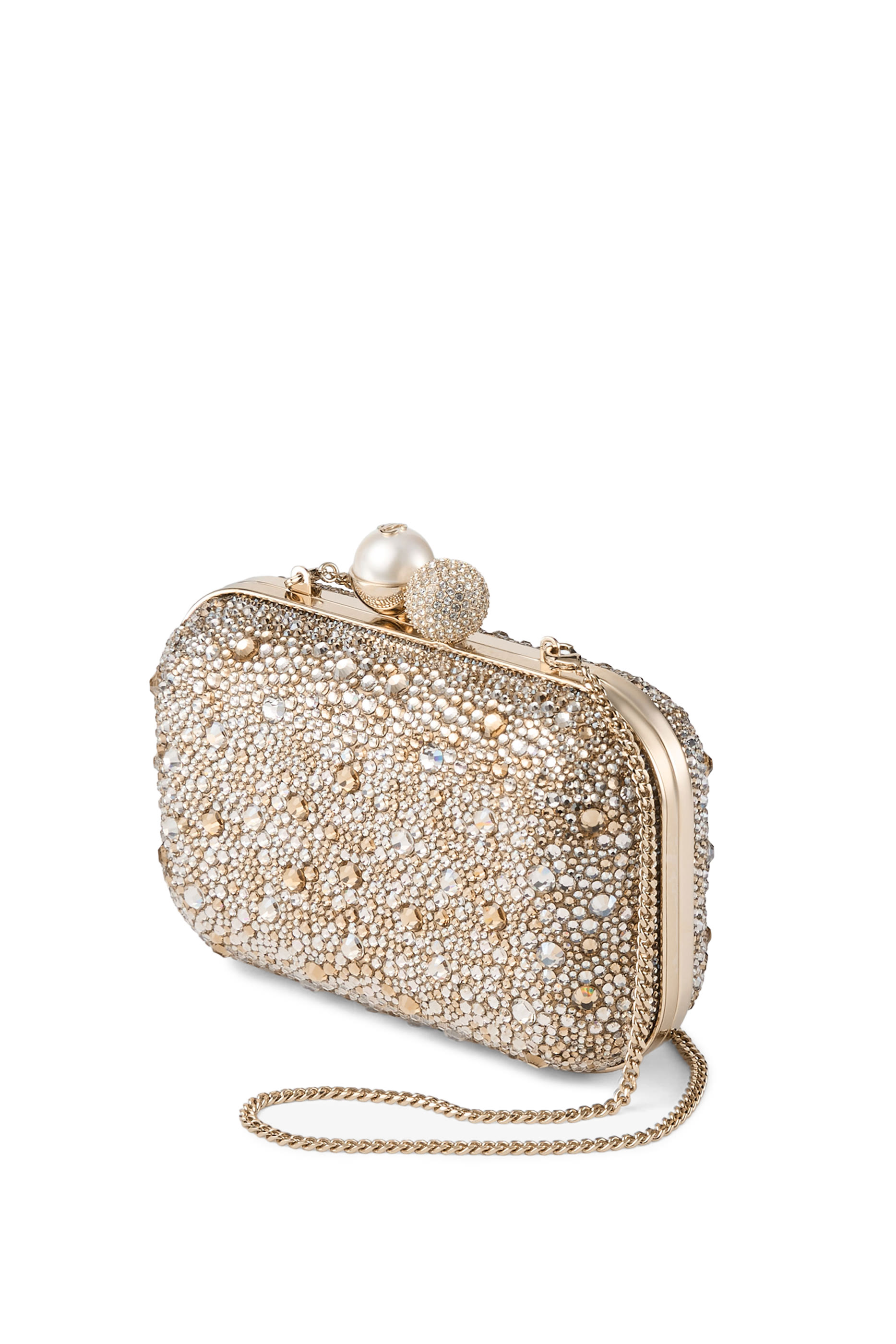 Cloud Crystal Embellished Clutch Bag