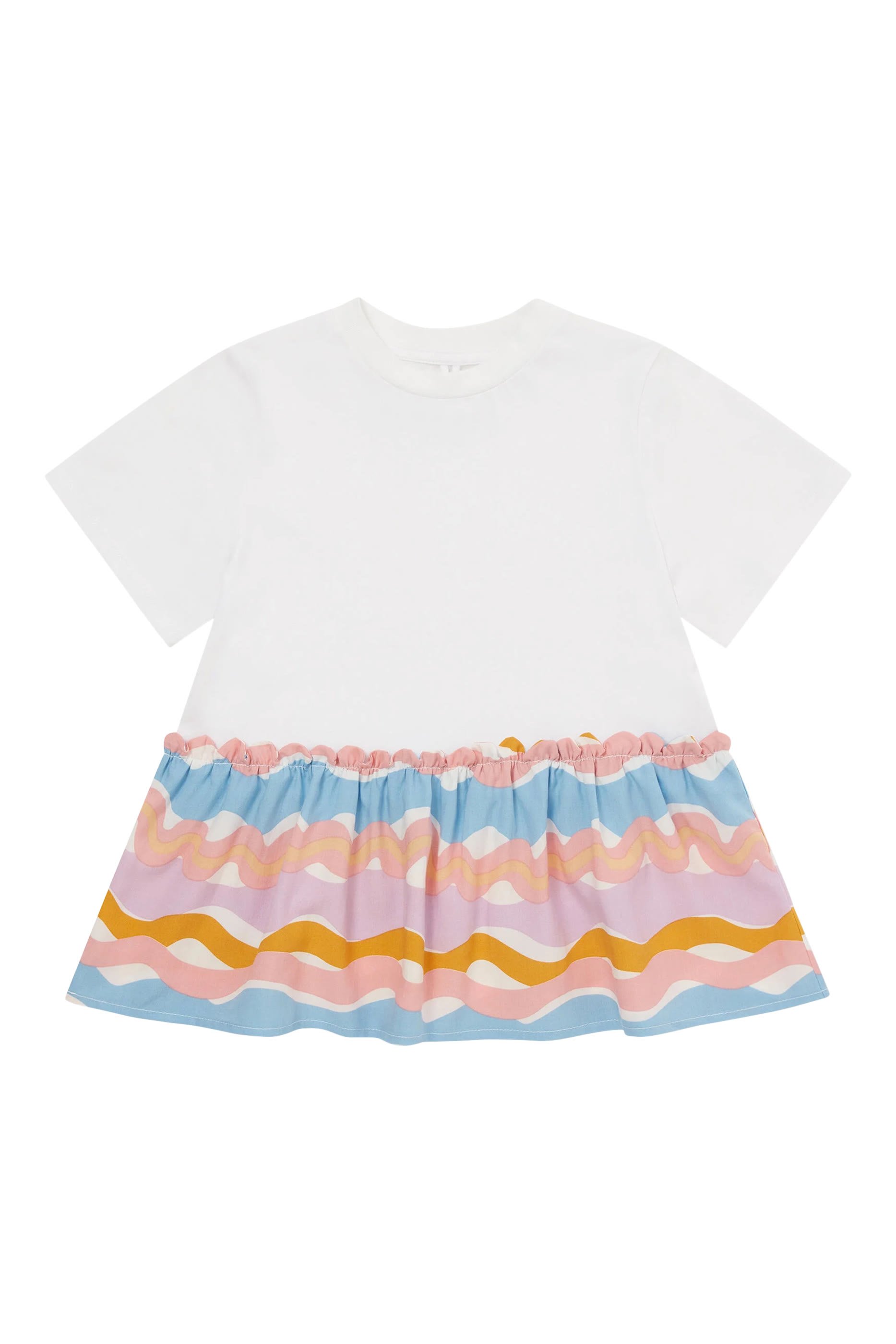 Kids Zigzag Print T-Shirt Dress