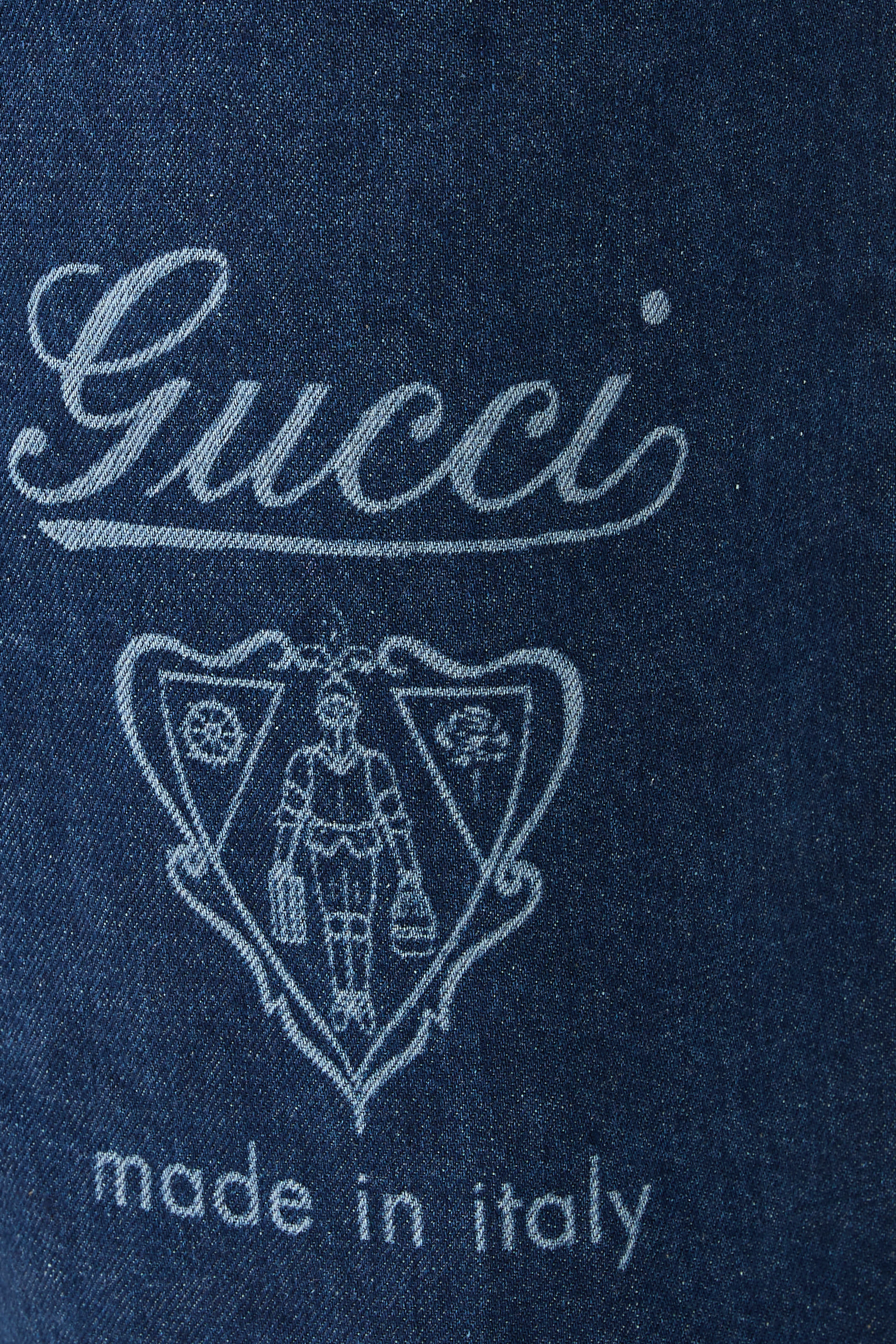 Lasered Denim Shorts