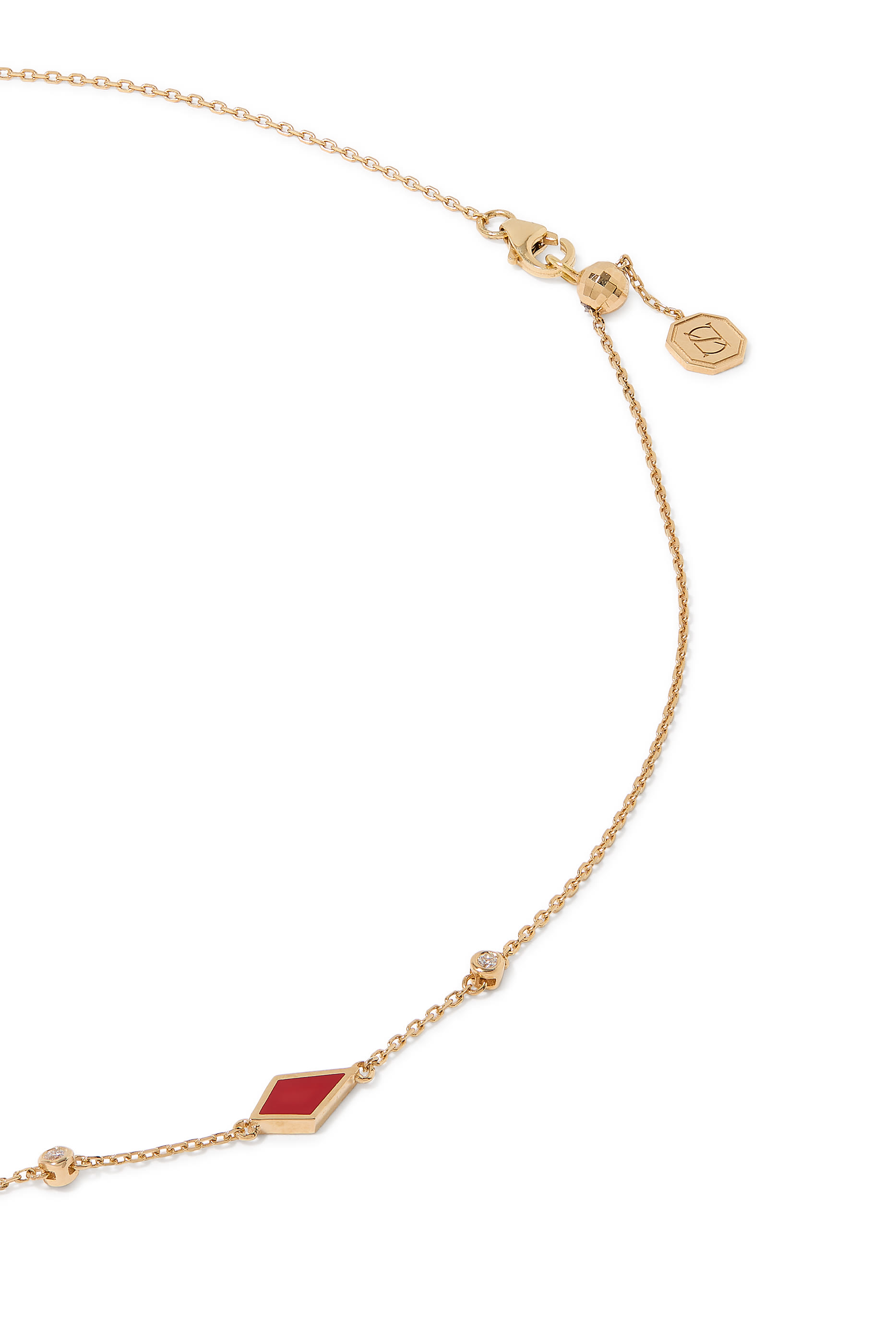 Mosaic Choker, 18k Yellow Gold & Enamel, Diamonds