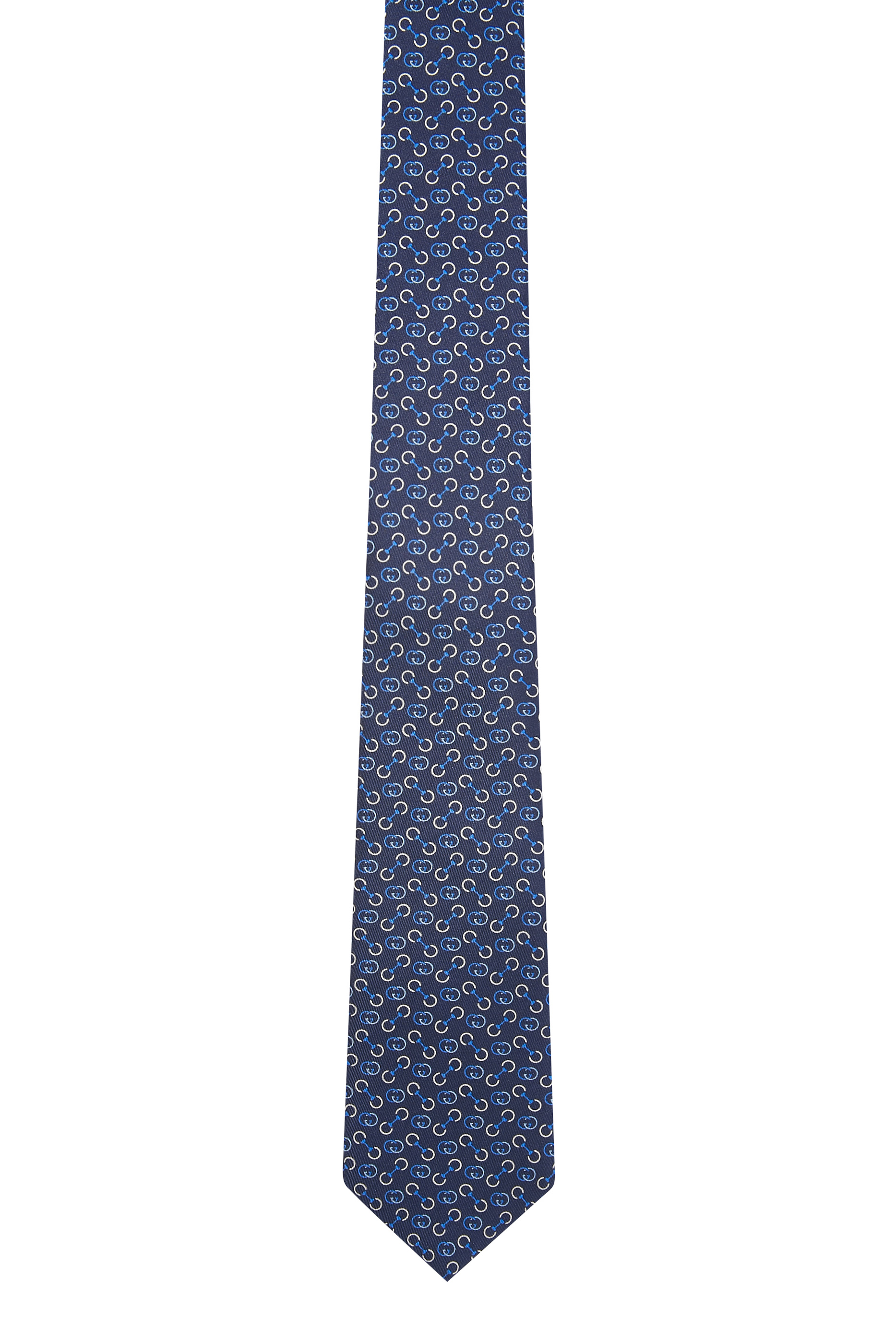 Stirrup Interlocking G Print Silk Tie